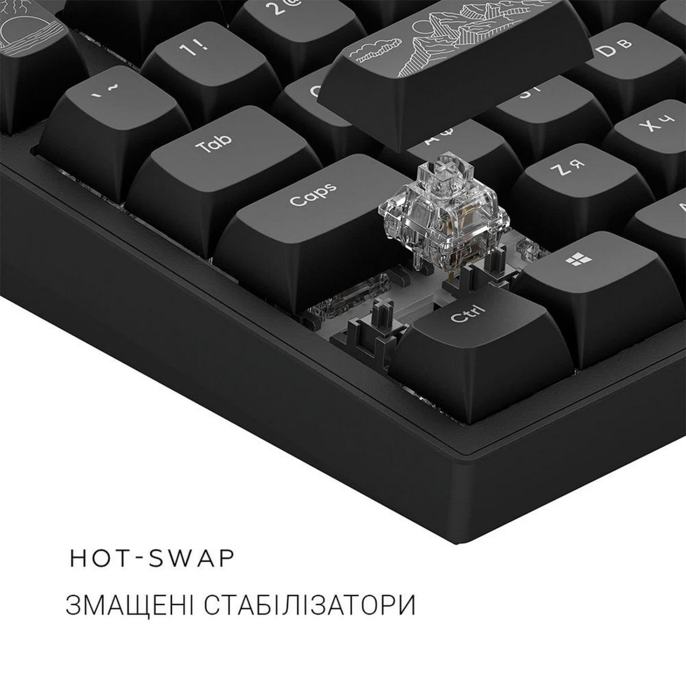 Клавиатура Dark Project ALU81 Terra Nostra ENG/UA (DPKB_NOSTRA_81_ANSI_BLACK_UA)