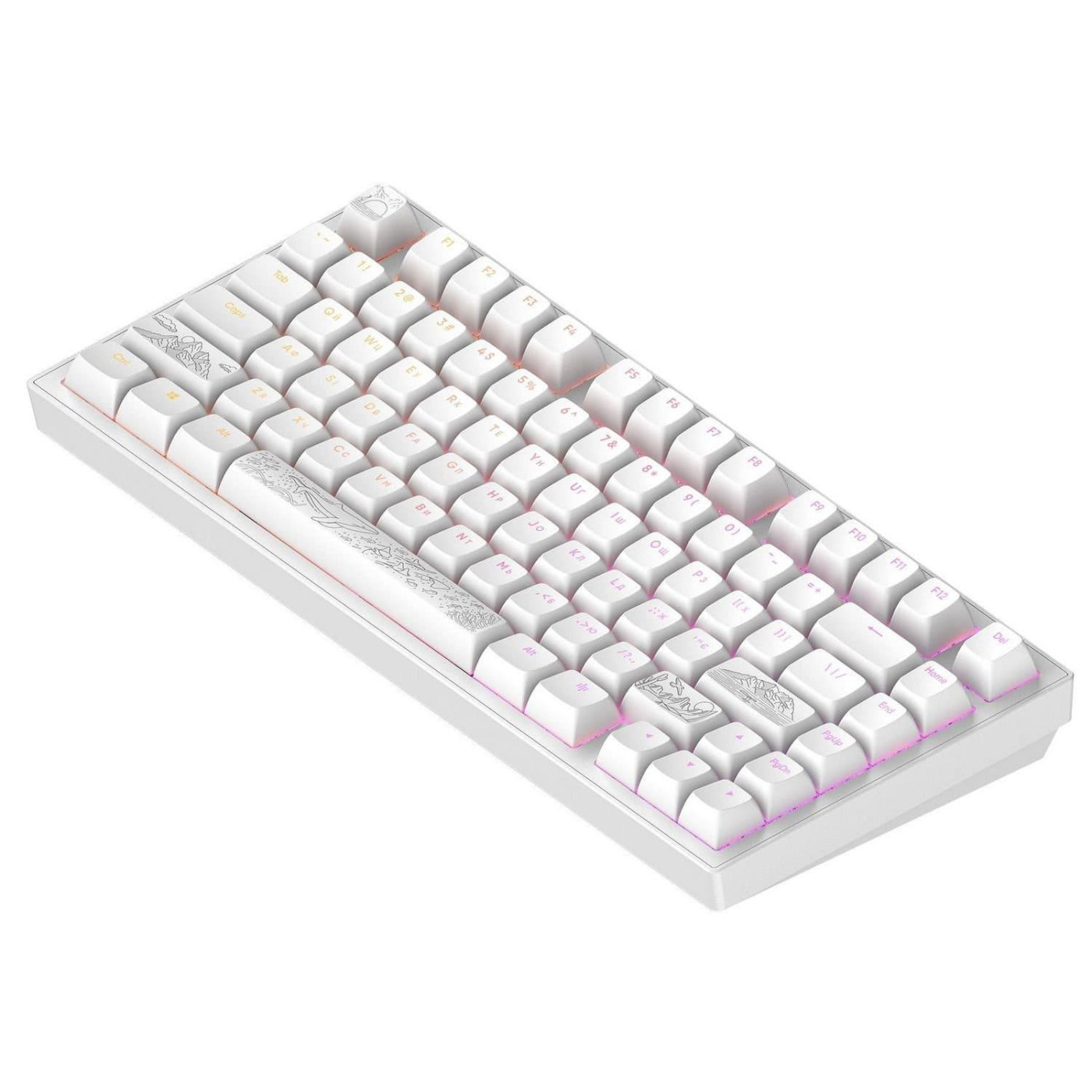 Клавиатура Dark Project ALU81 Terra Nostra ENG/UA (DPKB_NOSTRA_81_ANSI_WHITE_UA)