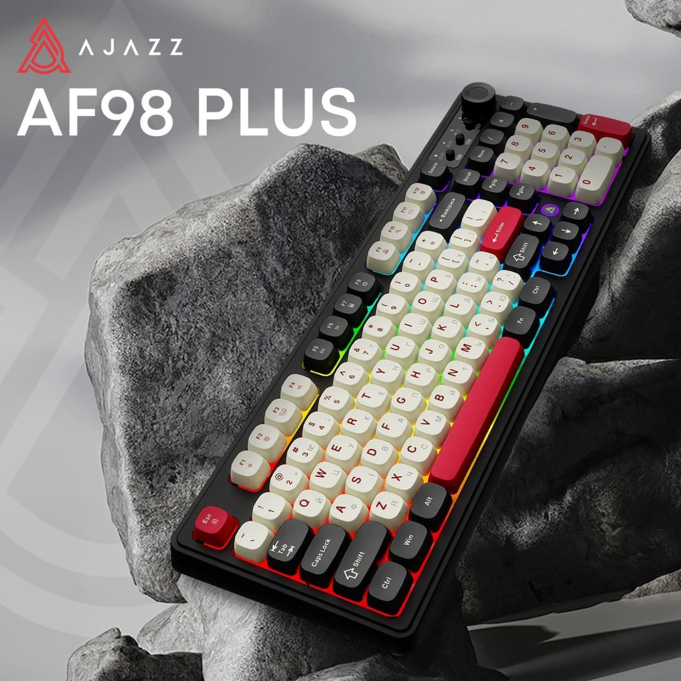 Клавиатура Ajazz AF98 PLUS Black Shark Red (AF98-PLUS-BSR)