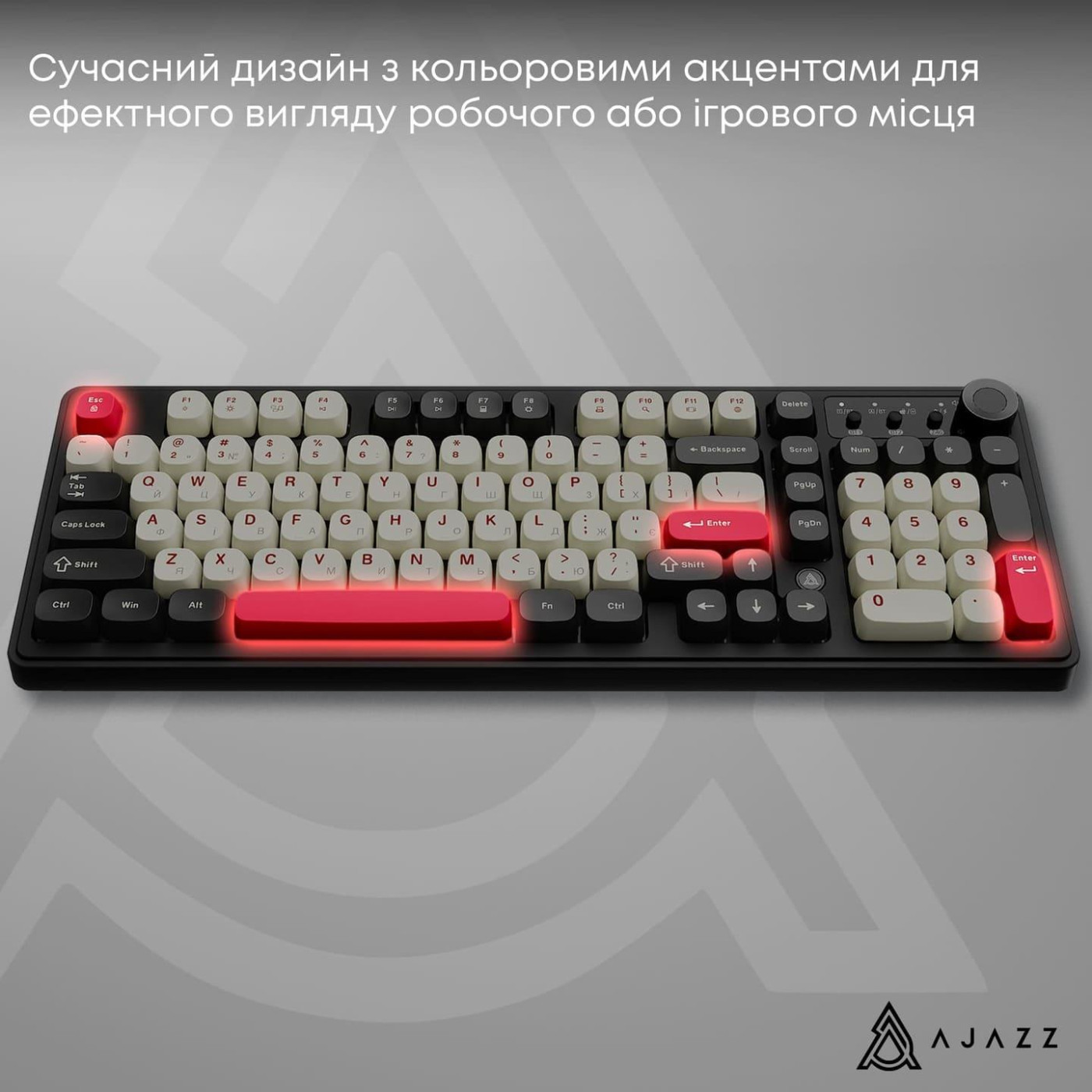 Клавиатура Ajazz AF98 PLUS Black Shark Red (AF98-PLUS-BSR)
