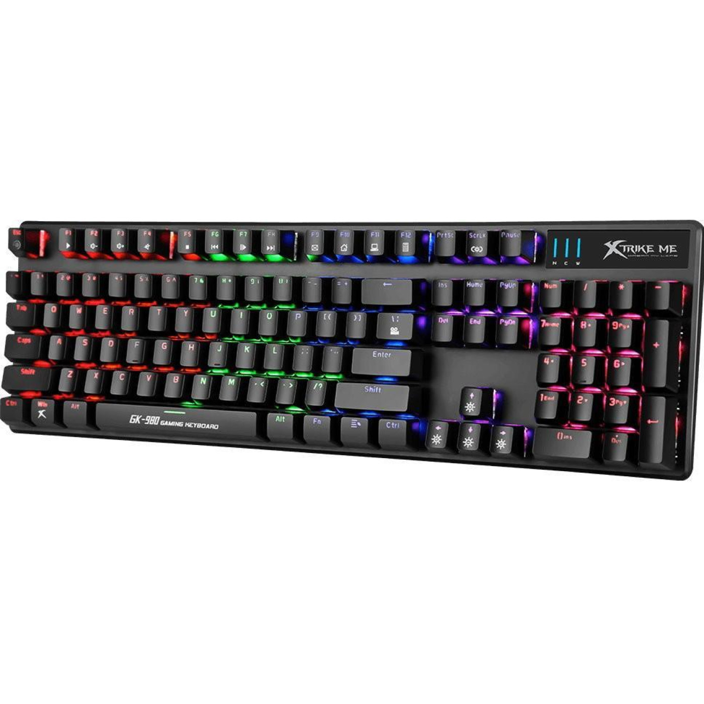 Клавиатура Xtrike Me Xtrike GK-980 6 colors-LED Mechanical Red Switch USB Black (GK-980)