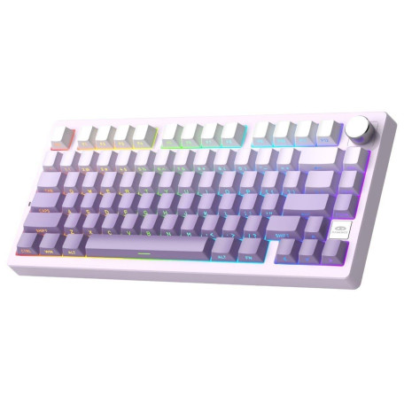 Клавіатура MageGee Light 75 RGB Purple Bird Switch Wireless (6971969728813) White/Purple (G-000003943)