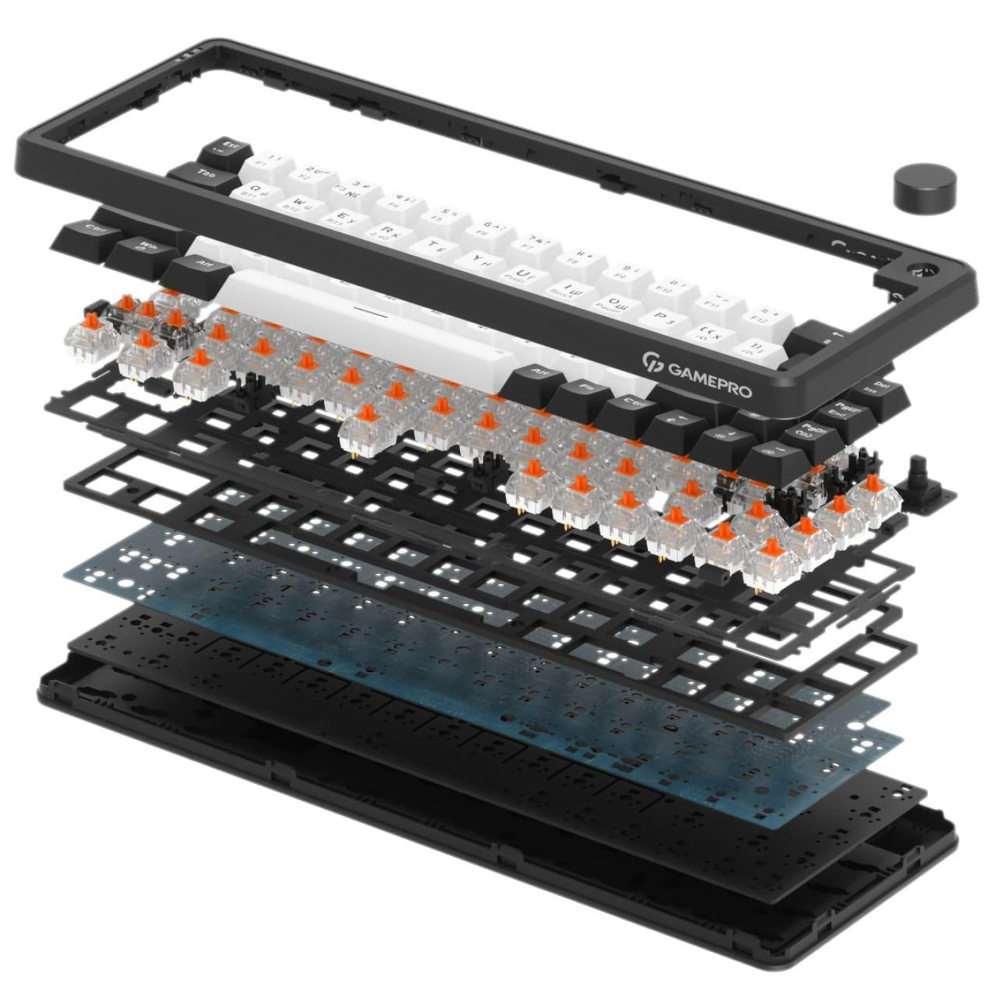 Клавиатура GamePro Asgard Valhalla 65% Compact QLAB Orange Switches (MK210B Pro)