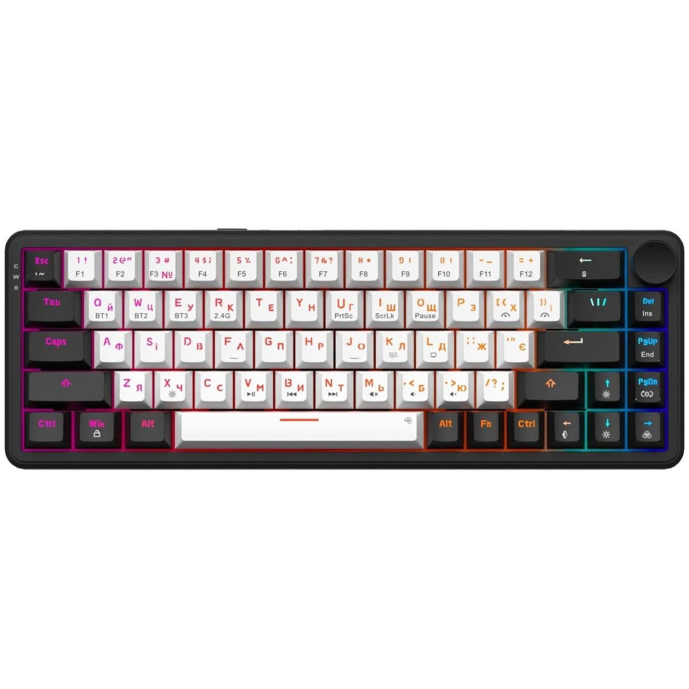 Клавиатура GamePro Asgard Valhalla 65% Compact QLAB Orange Switches (MK210B Pro)