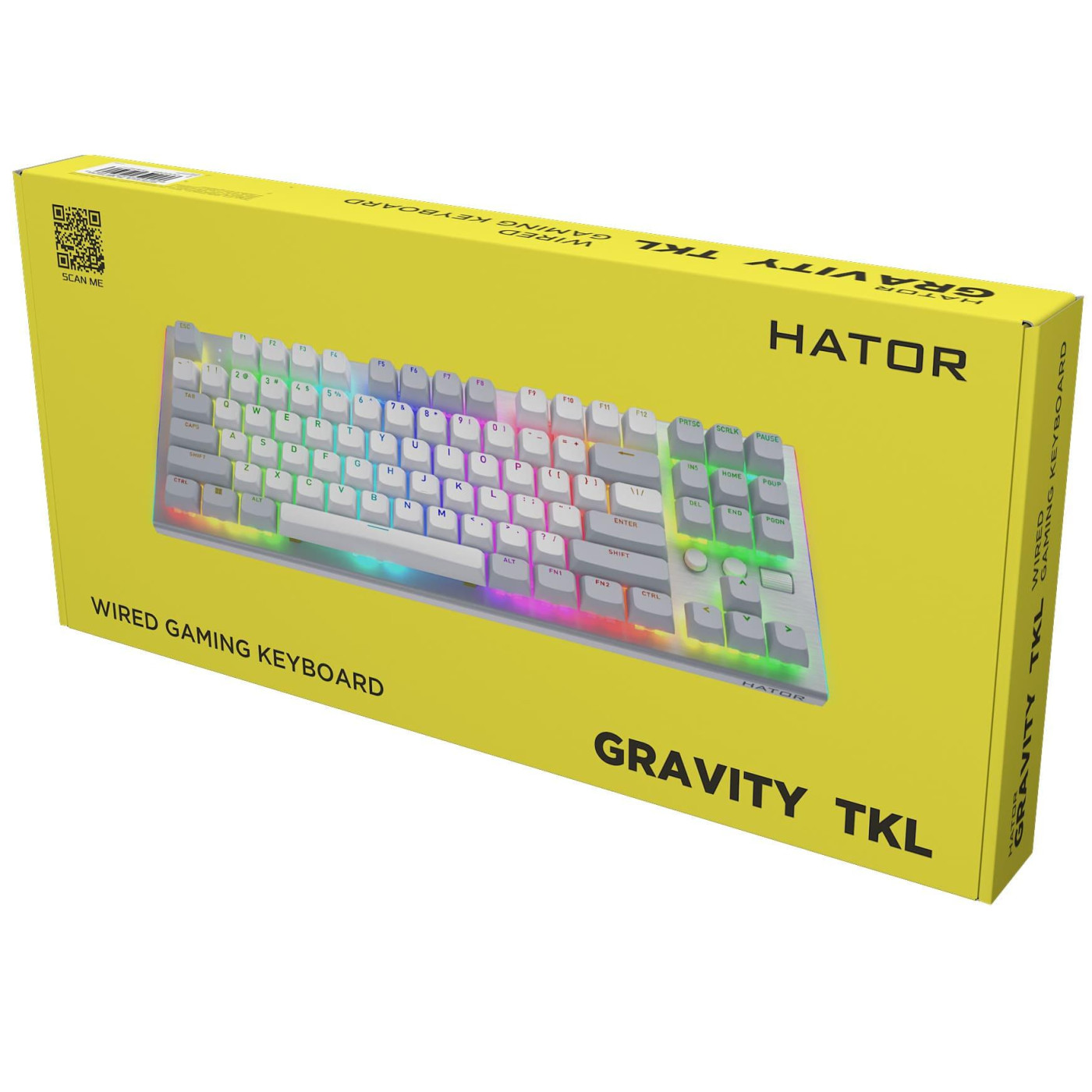 Клавіатура HATOR Gravity TKL Orange ENG White (HTK561)