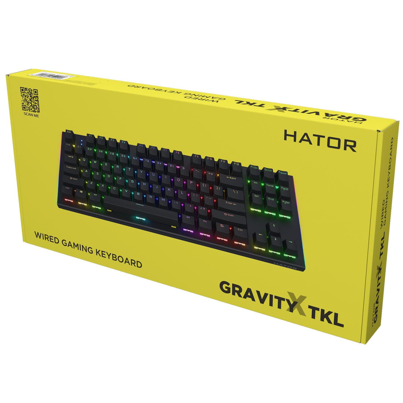 Клавіатура HATOR Gravity X TKL Orange ENG Black (HTK550)