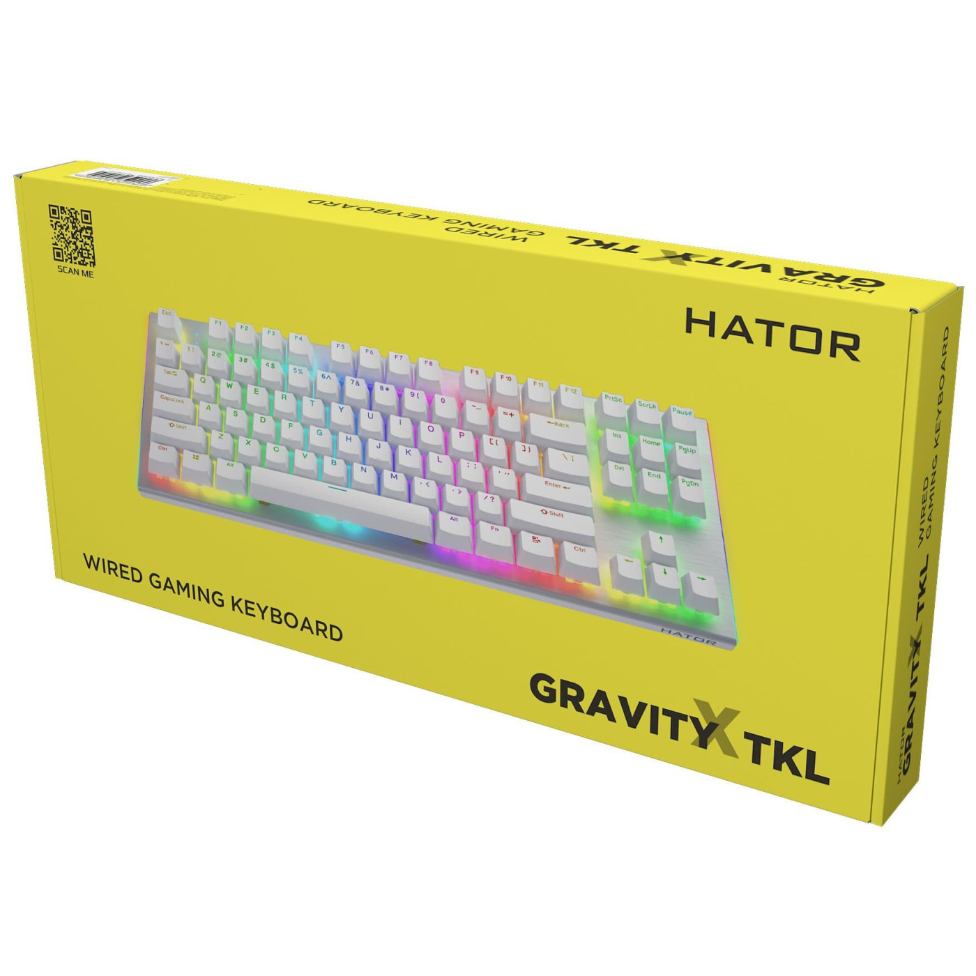 Клавіатура HATOR Gravity X TKL Orange ENG White (HTK551)