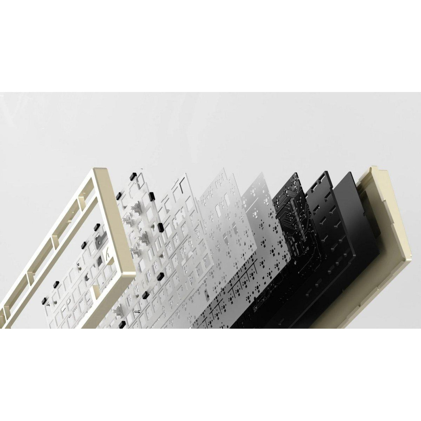 Клавіатура Attack Shark X75 RGB Kailh MX Crystal Switches Wireless (AS-6972792471457-CW-UA) Cheese White (G-000004024)