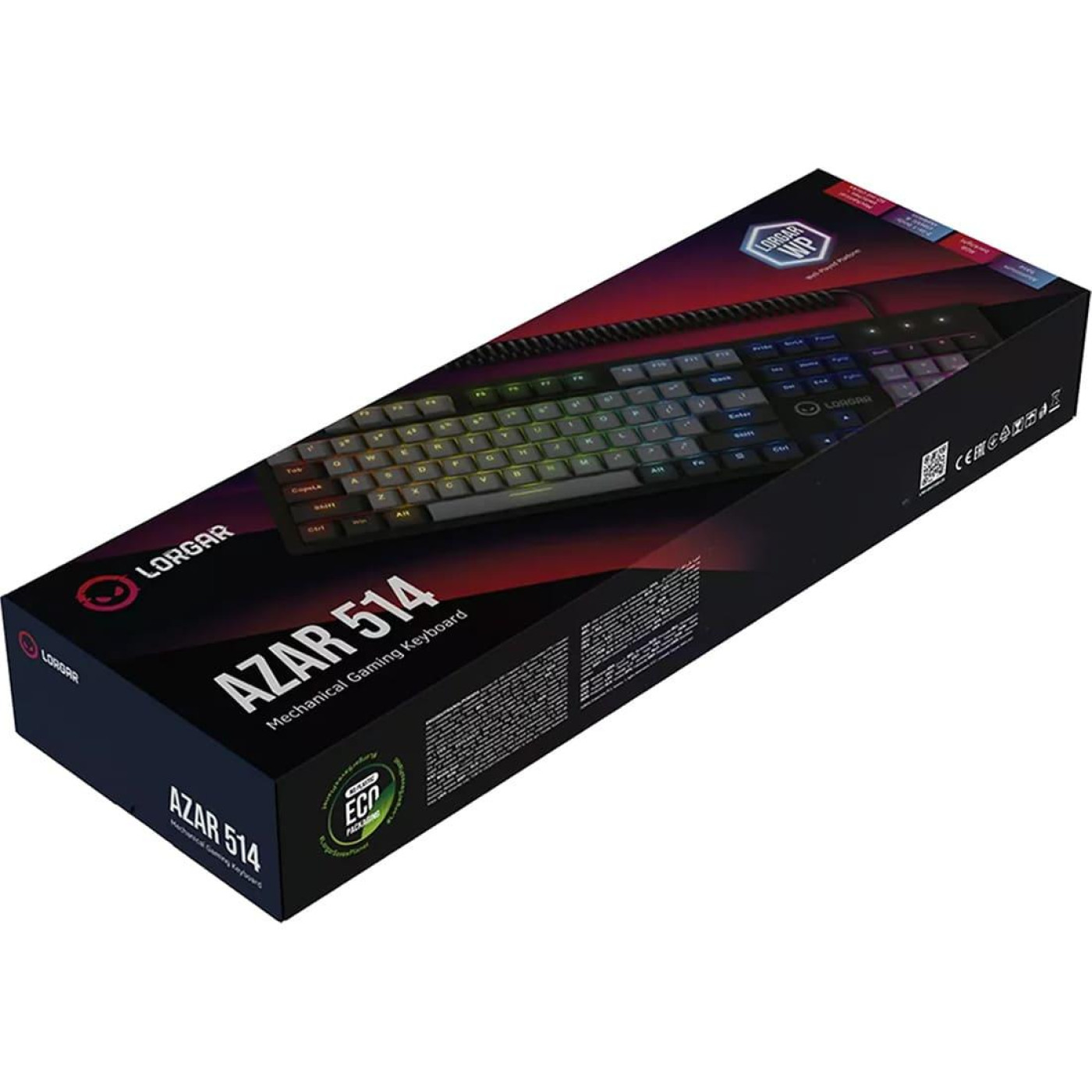 Клавіатура Lorgar Azar 514 RGB Black (LRG-GK514B-UA)