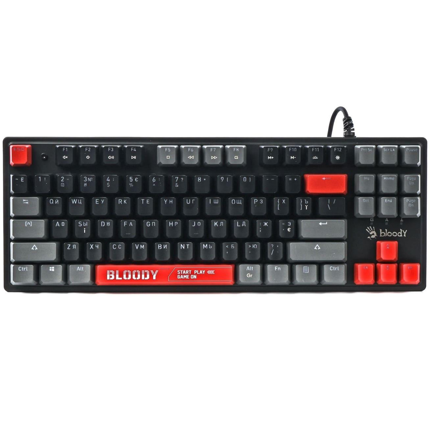 Клавіатура Bloody A4Tech S310N USB (Energy Red) Black (S310N (Energy Red))