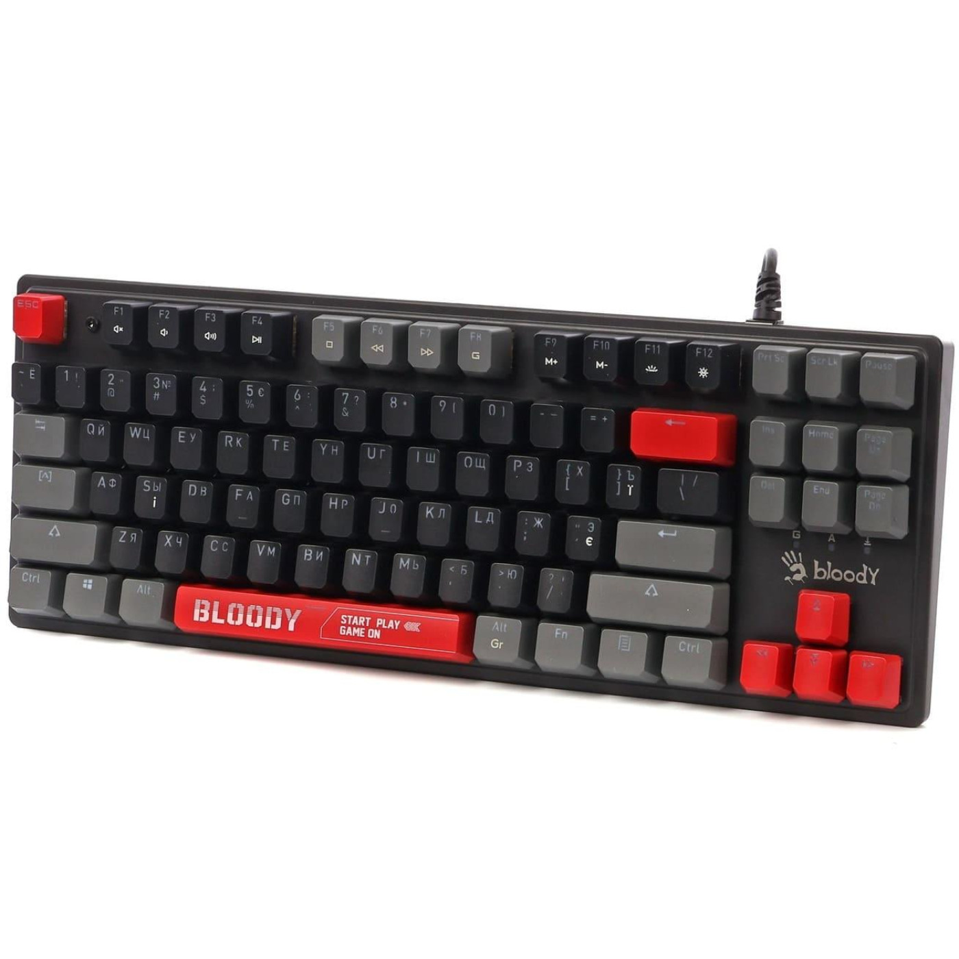 Клавіатура Bloody A4Tech S310N USB (Energy Red) Black (S310N (Energy Red))