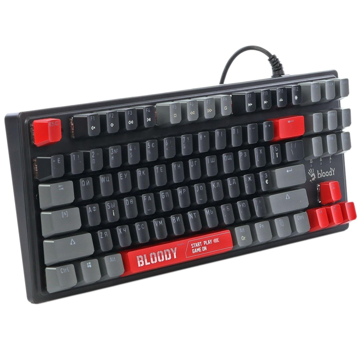 Клавіатура Bloody A4Tech S310N USB (Energy Red) Black (S310N (Energy Red))