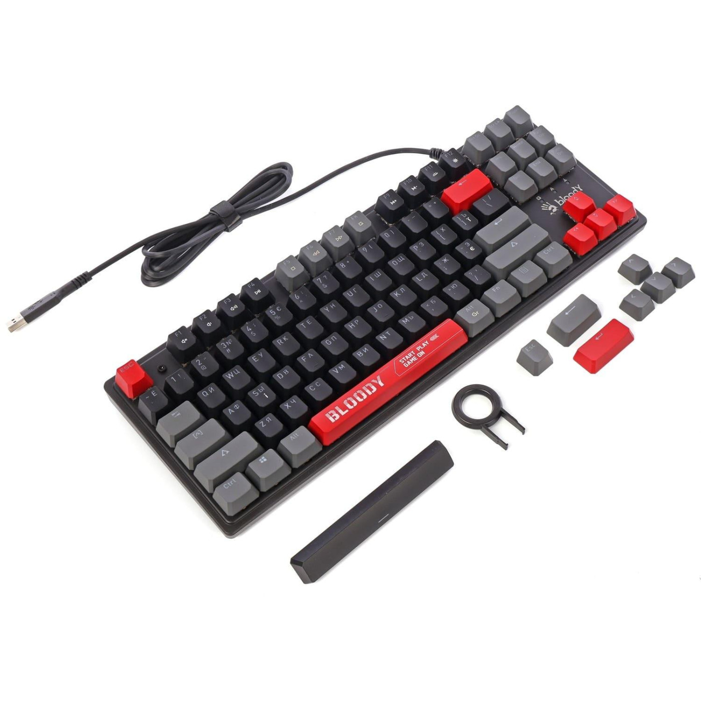 Клавіатура Bloody A4Tech S310N USB (Energy Red) Black (S310N (Energy Red))