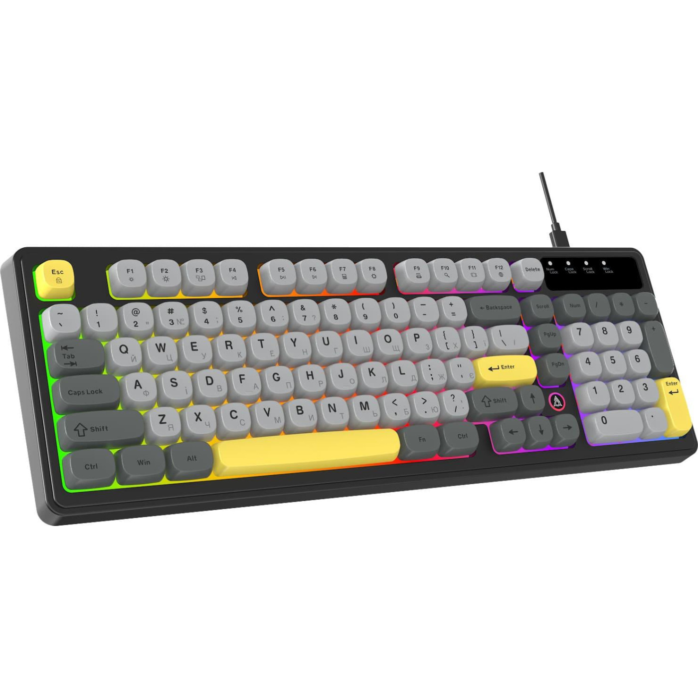 Клавиатура Ajazz AF98 Black Gray Yellow (AF98-BGY)
