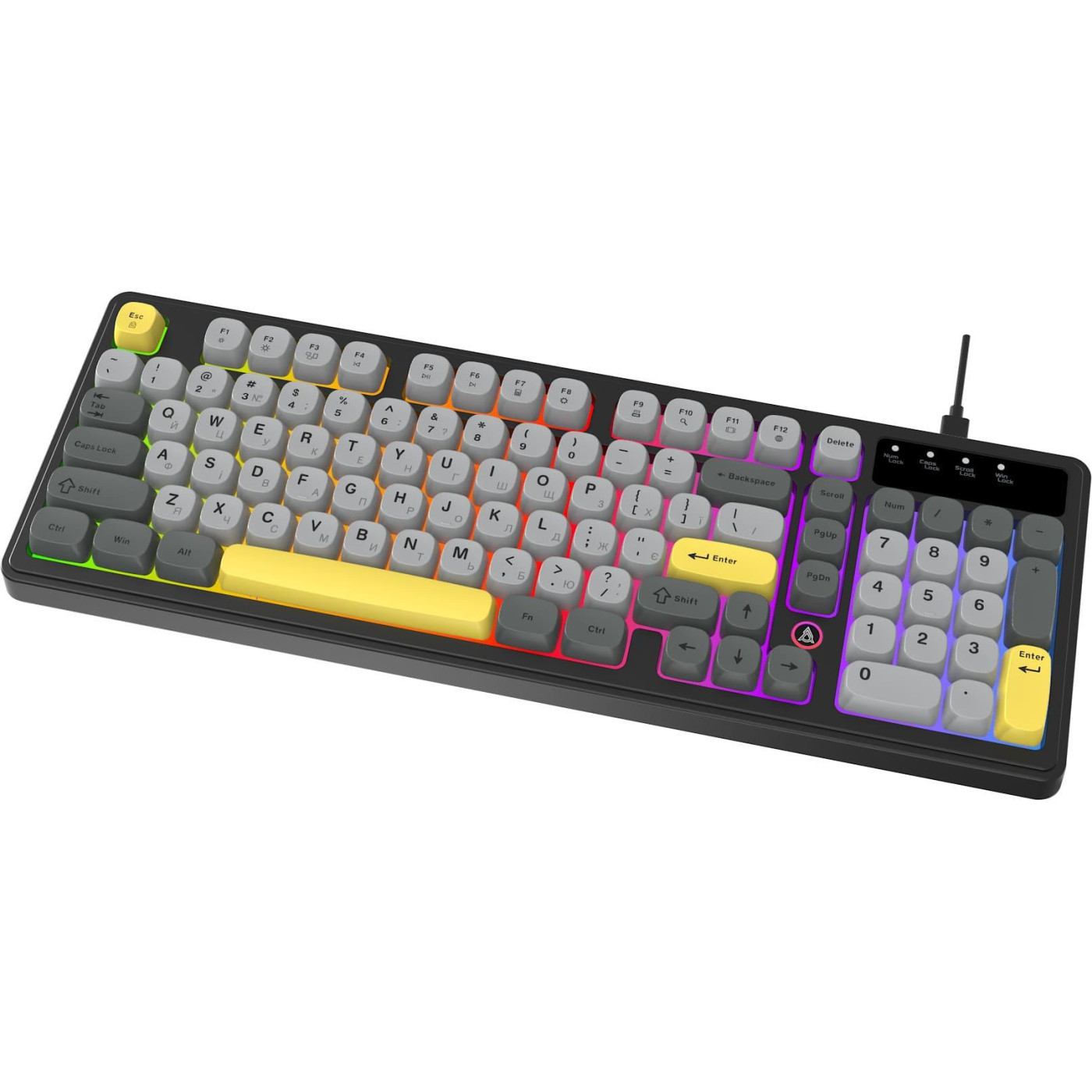 Клавиатура Ajazz AF98 Black Gray Yellow (AF98-BGY)