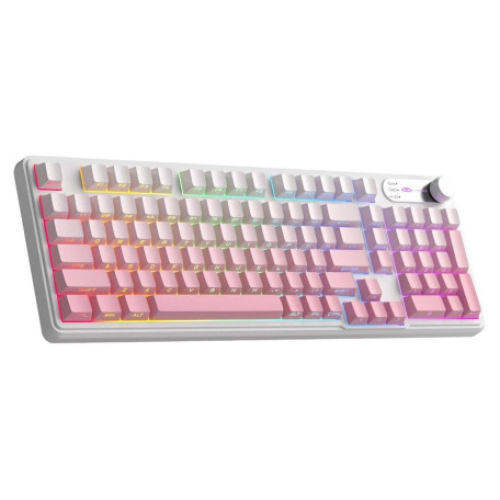 Клавіатура MageGee GK960 RGB (6971969729049) White/Pink (G-000004396)