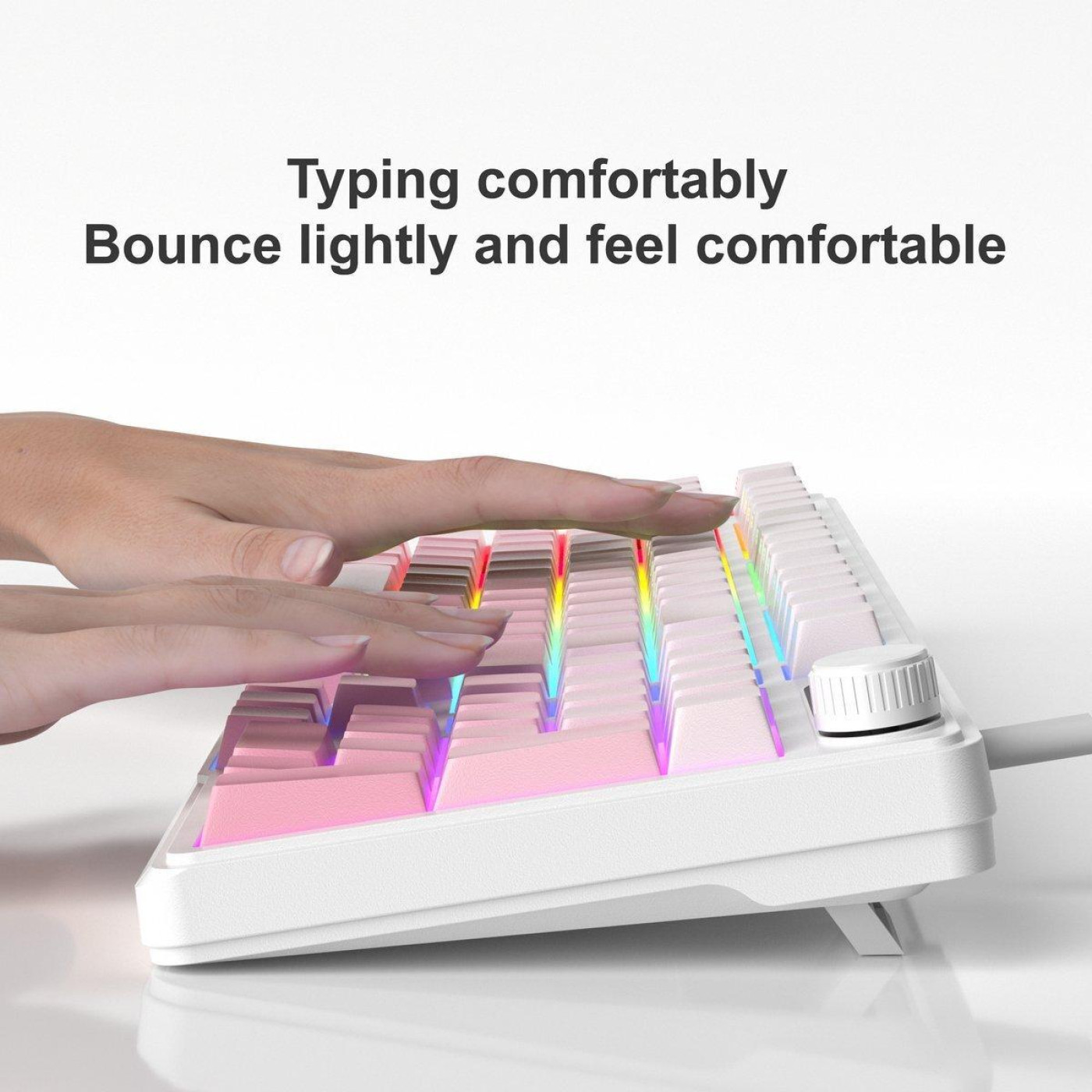 Клавіатура MageGee GK960 RGB (6971969729049) White/Pink (G-000004396)
