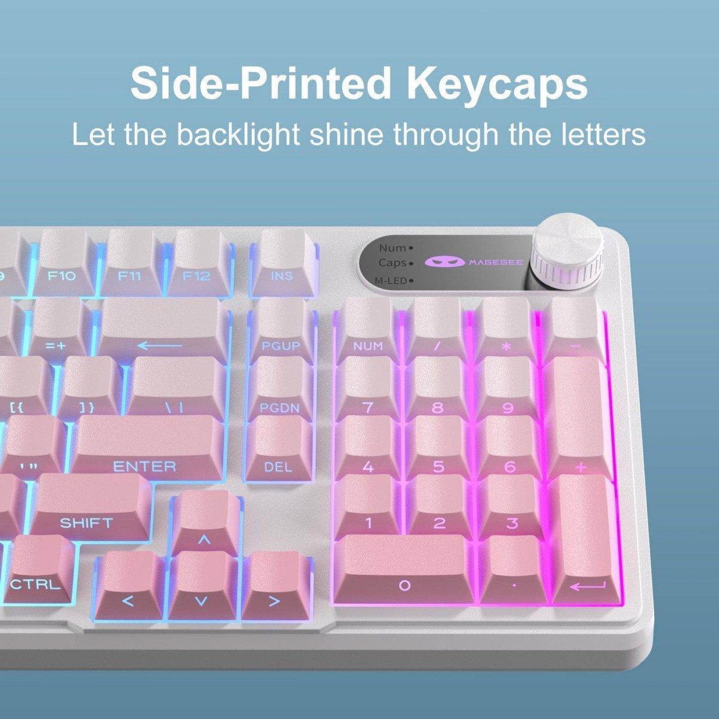 Клавіатура MageGee GK960 RGB (6971969729049) White/Pink (G-000004396)