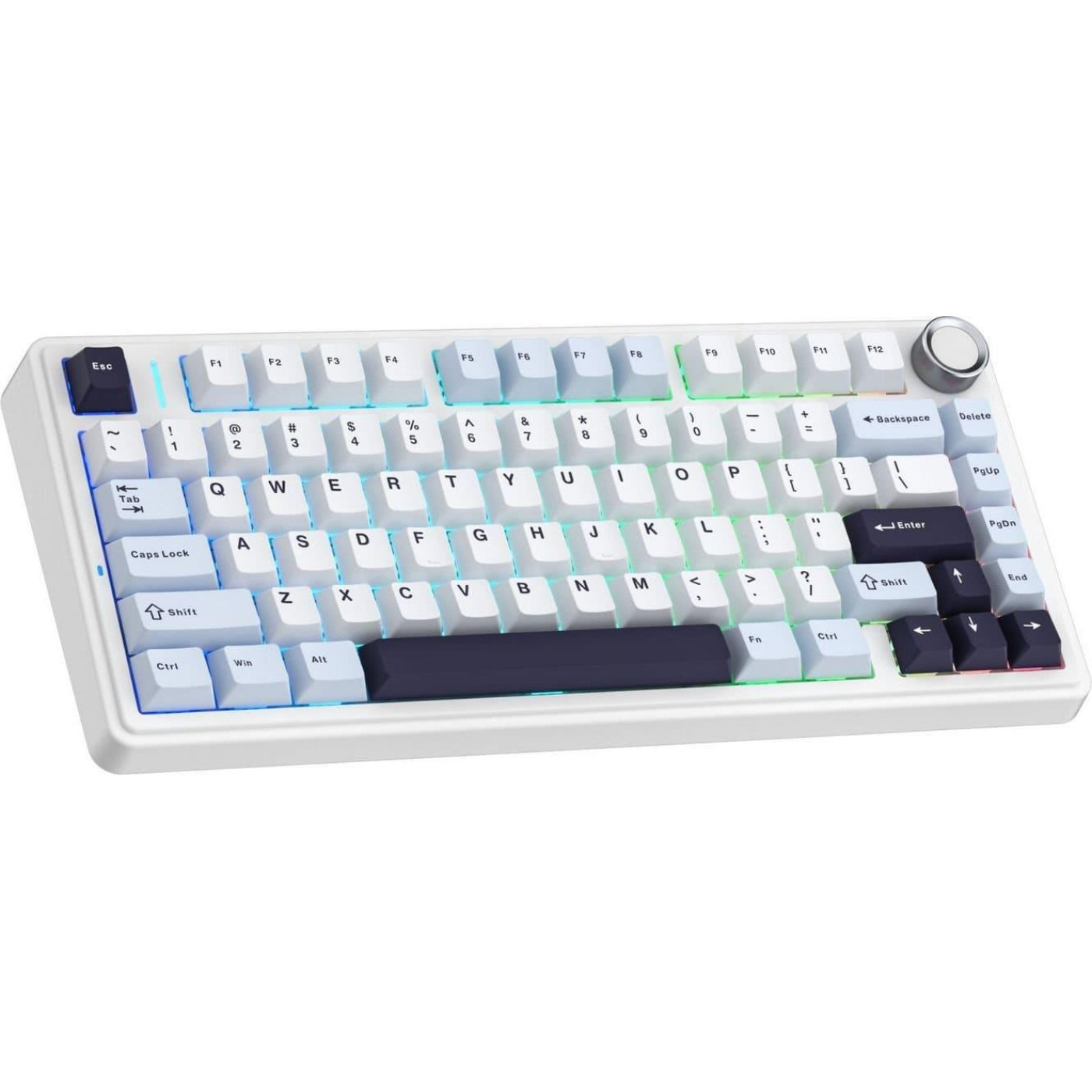 Клавіатура Aula F75 Wired Gasket White Keycap Pink Switch EN/UA (6978080504883)