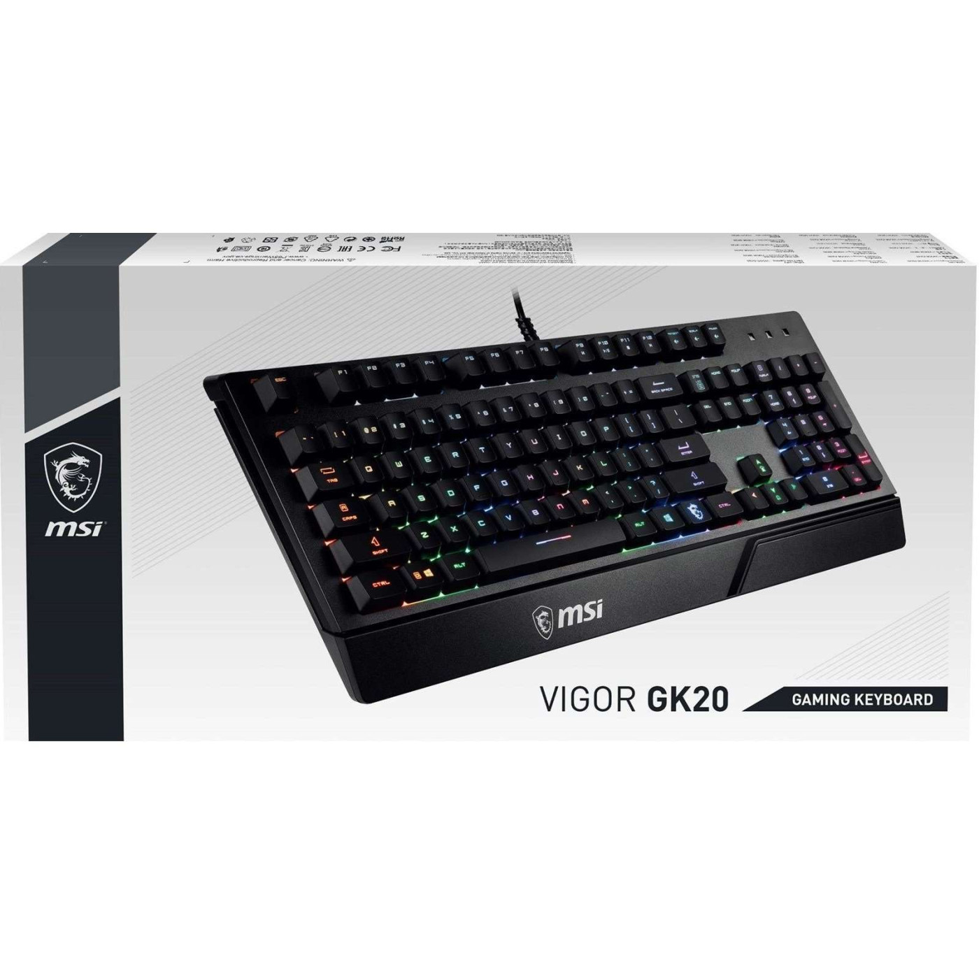 Клавіатура MSI Vigor GK20 USB Black (S11-04UA208-CL)