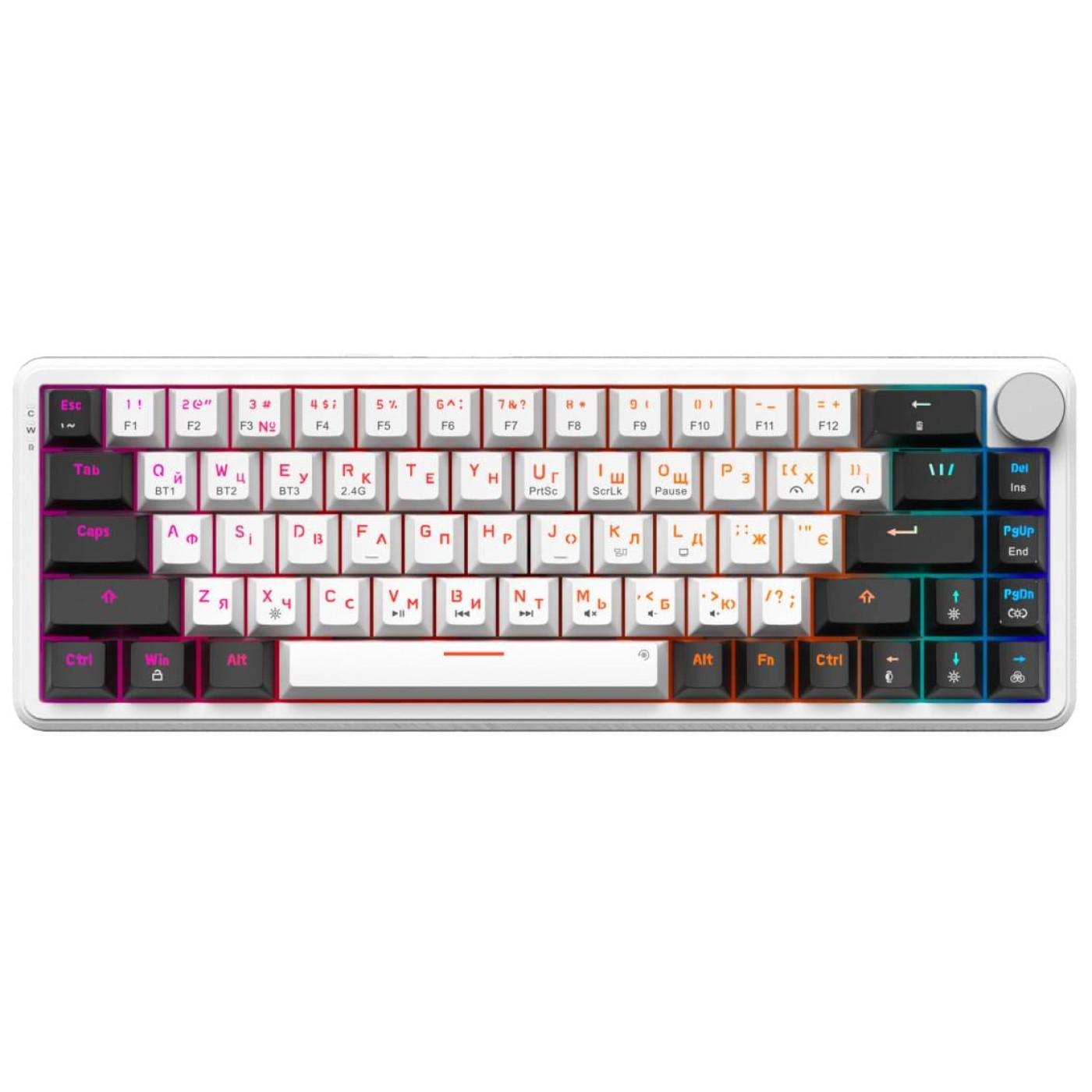 Клавиатура GamePro Asgard Valhalla 65% Compact QLAB Orange Switches (MK210W Pro)
