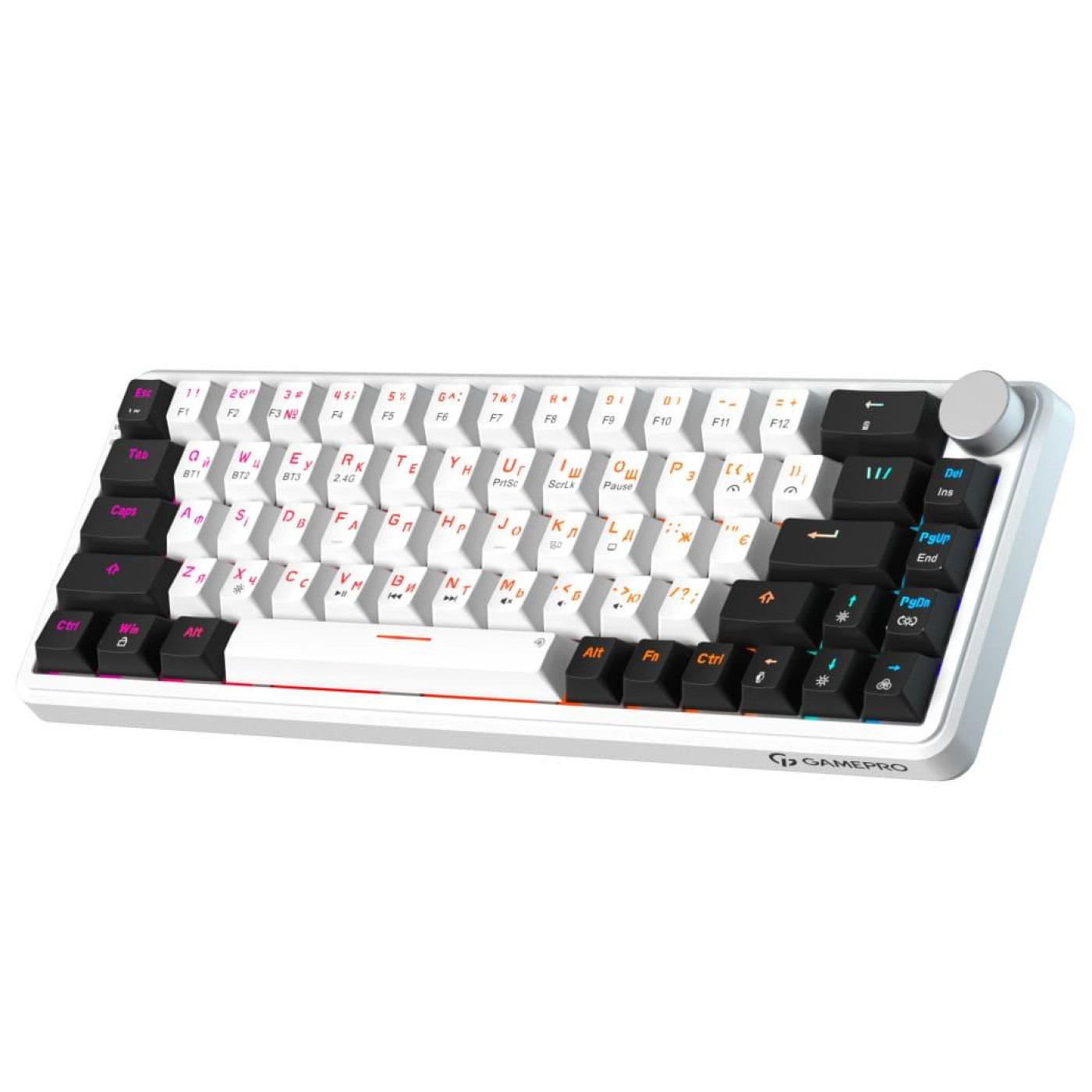 Клавиатура GamePro Asgard Valhalla 65% Compact QLAB Orange Switches (MK210W Pro)