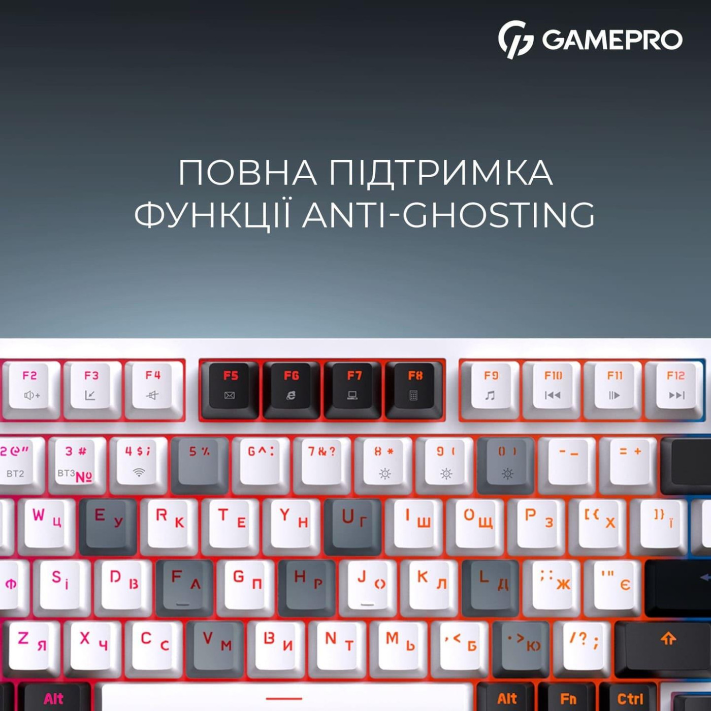 Клавиатура GamePro Asgard Valhalla 75% Exploded QLAB Orange Switches (MK160W Pro)