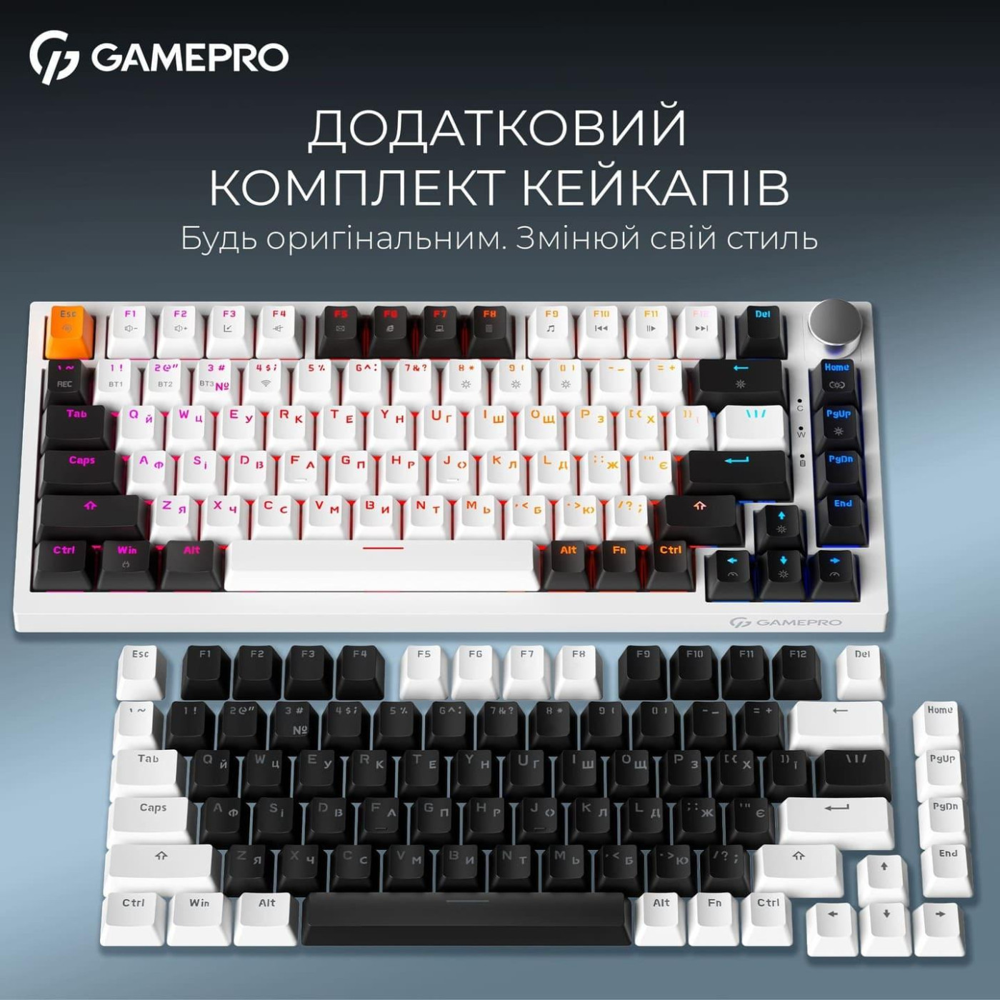 Клавиатура GamePro Asgard Valhalla 75% Exploded QLAB Orange Switches (MK160W Pro)
