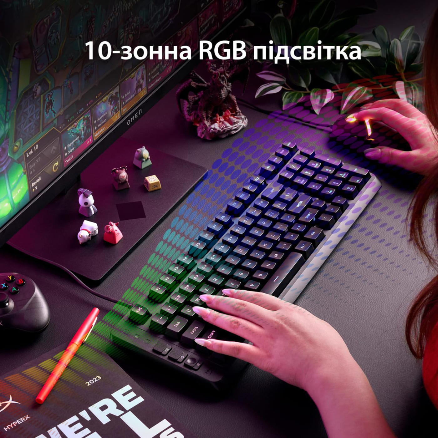 Клавиатура HyperX Alloy Origins EVE 1800 99key Red USB-A EN/UA RGB Black (B7JE0AA)