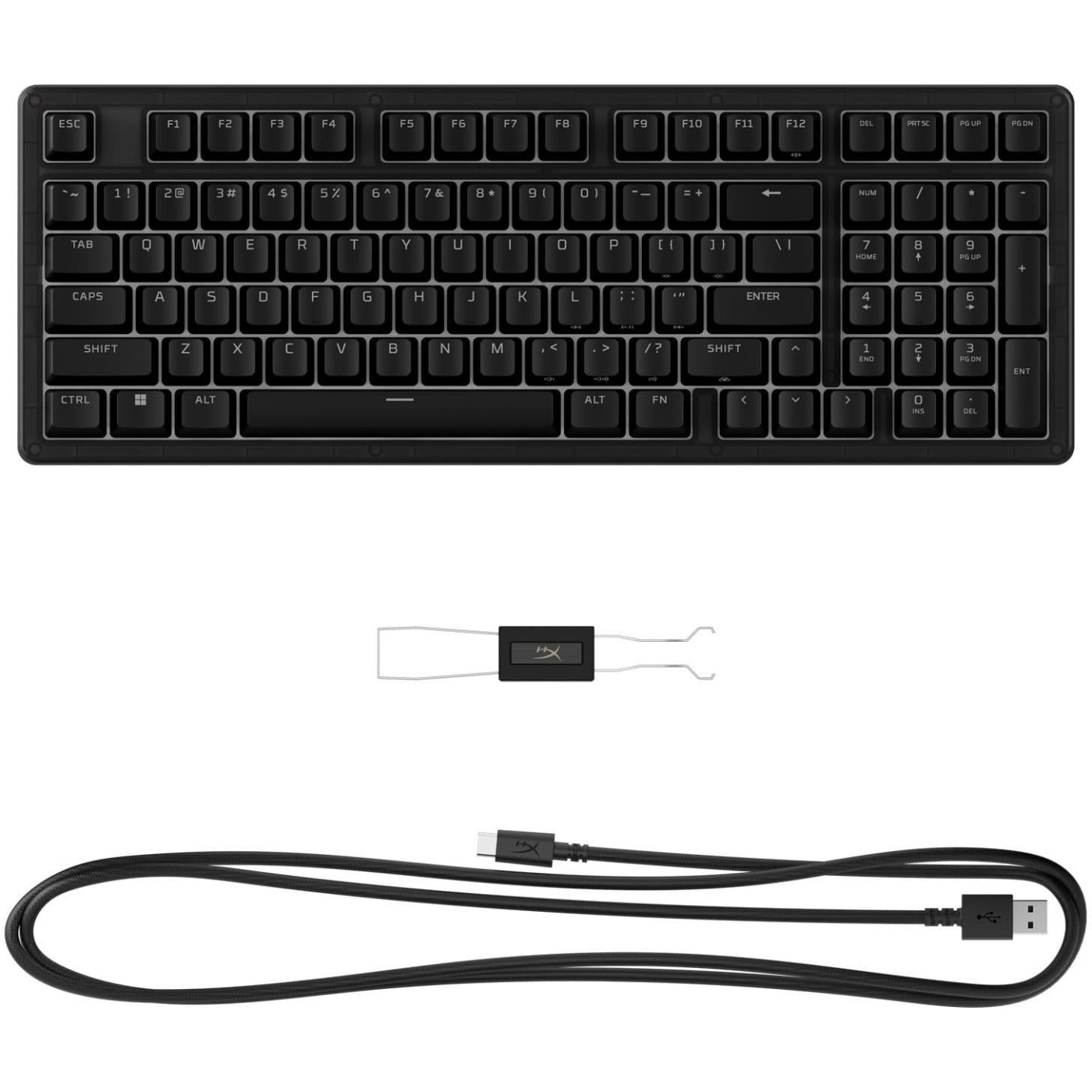 Клавіатура HyperX Alloy Origins 2 1800 103key Red USB-A Hot-Swap EN/UA RGB Black (B4QS4AA)