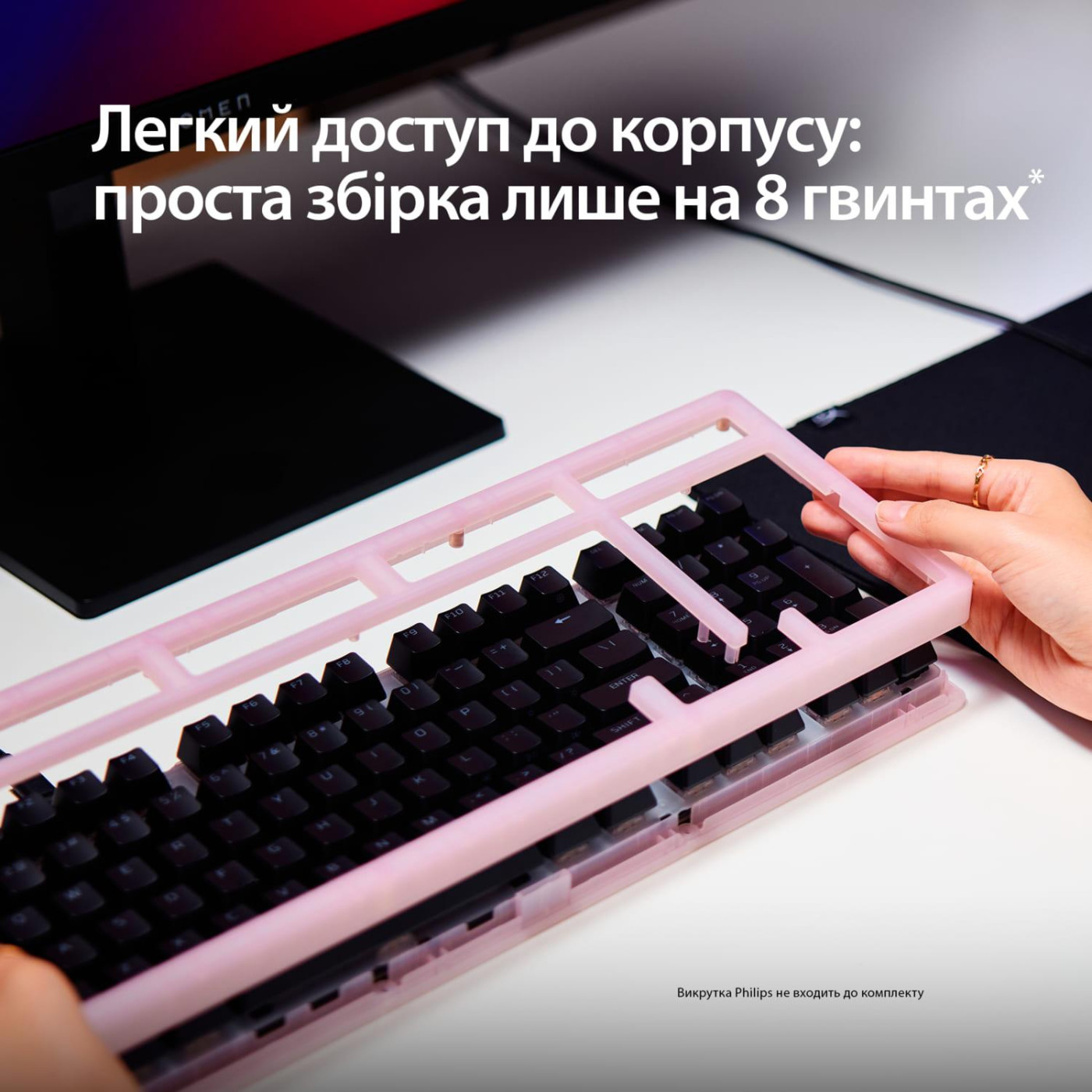 Клавіатура HyperX Alloy Origins 2 1800 103key Red USB-A Hot-Swap EN/UA RGB Black (B4QS4AA)