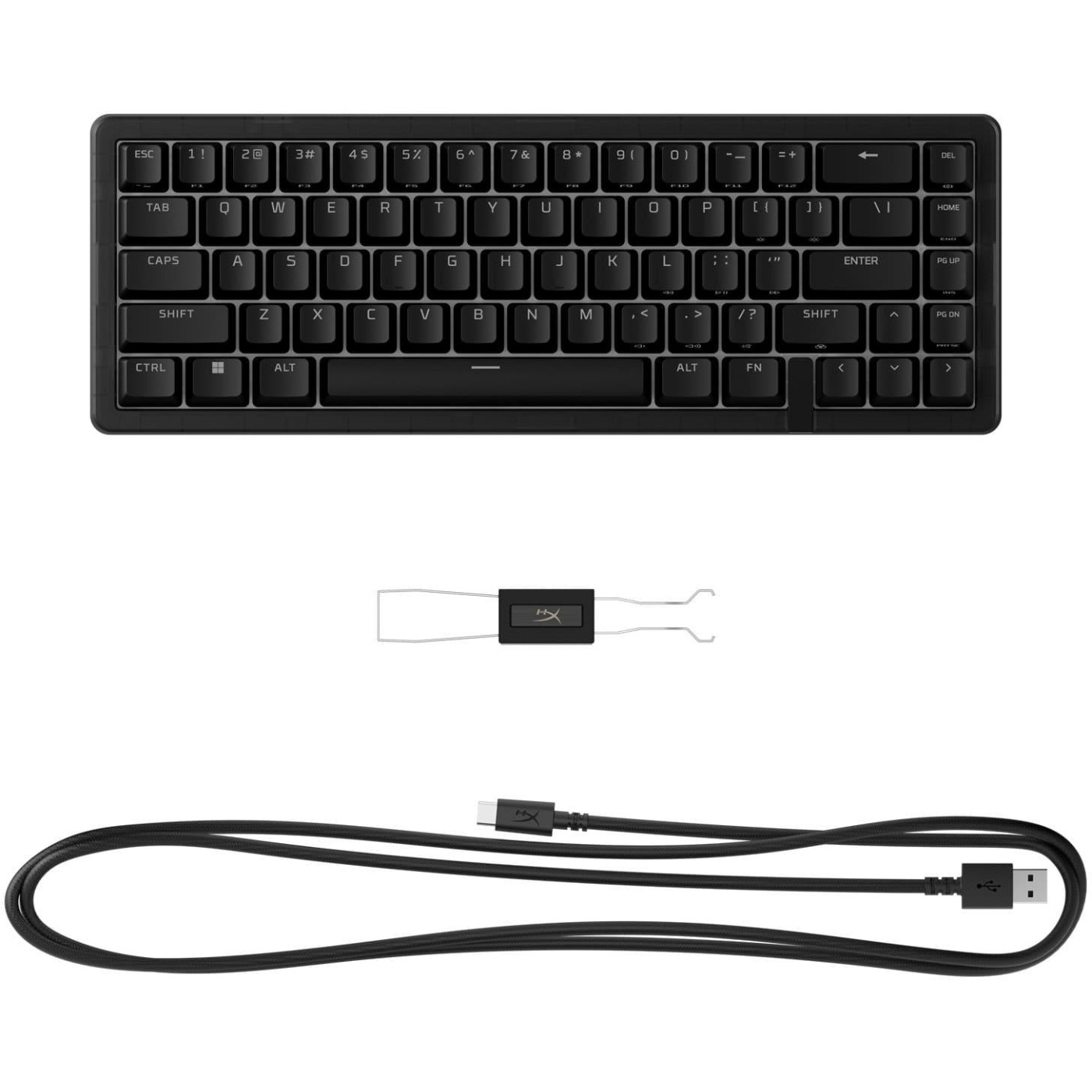 Клавіатура HyperX Alloy Origins 2 65key Red USB-A Hot-Swap EN/UA RGB Black (B4QS3AA)
