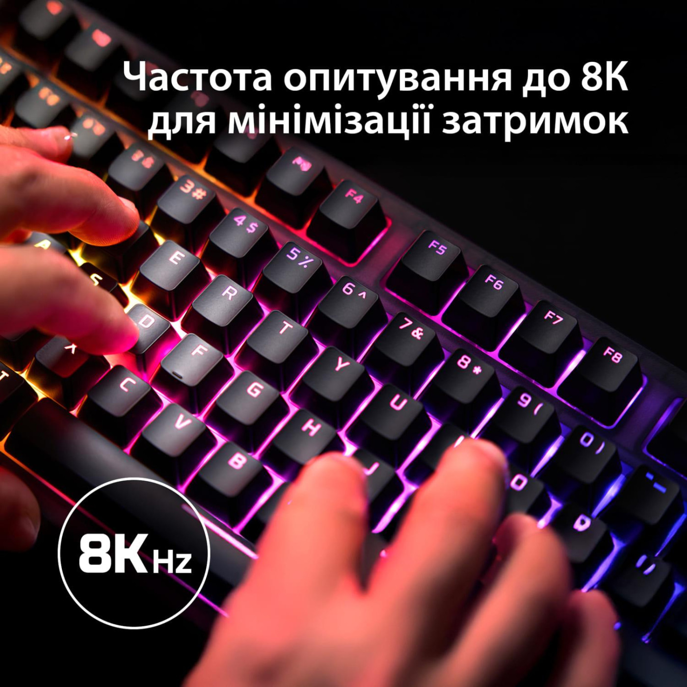 Клавіатура HyperX Alloy Origins 2 65key Red USB-A Hot-Swap EN/UA RGB Black (B4QS3AA)