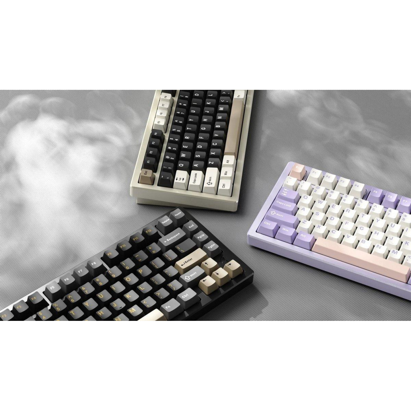 Клавиатура Attack Shark X75 RGB Kailh MX Crystal Switches Wireless (AS-6972792471464-TP-UA) Twilight Purple (G-000004025)
