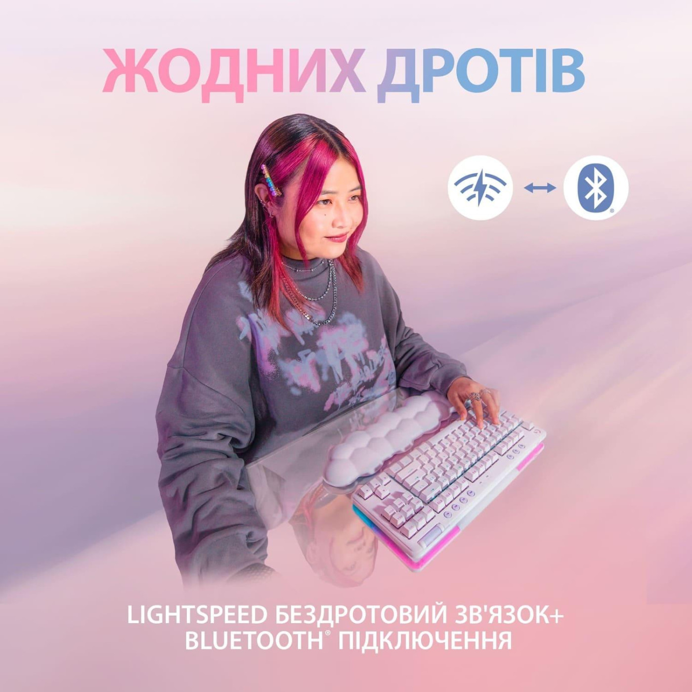 Клавіатура Logitech G715 TKL Wireless RGB GX Tactile Off-White (920-010465)