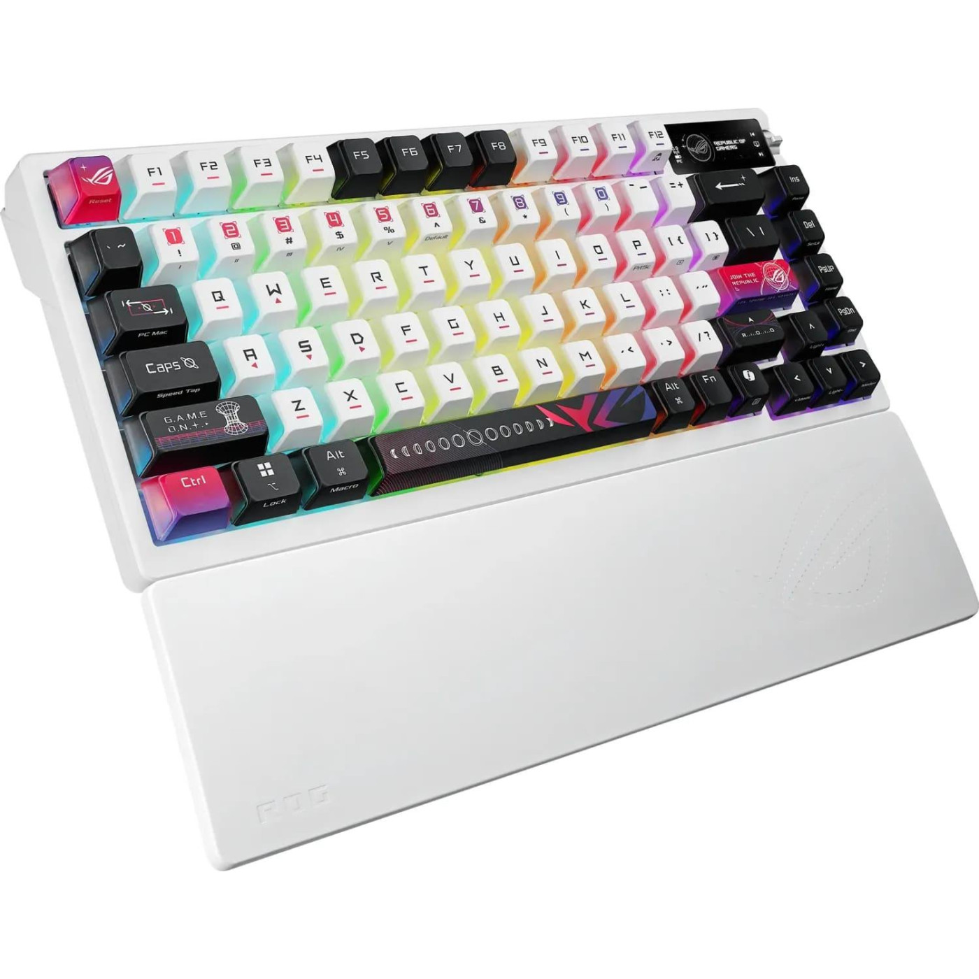 Клавіатура ASUS ROG Azoth X 75% Exploded NX Snow V2 EN PBT Black (90MP044F-BKUA30)