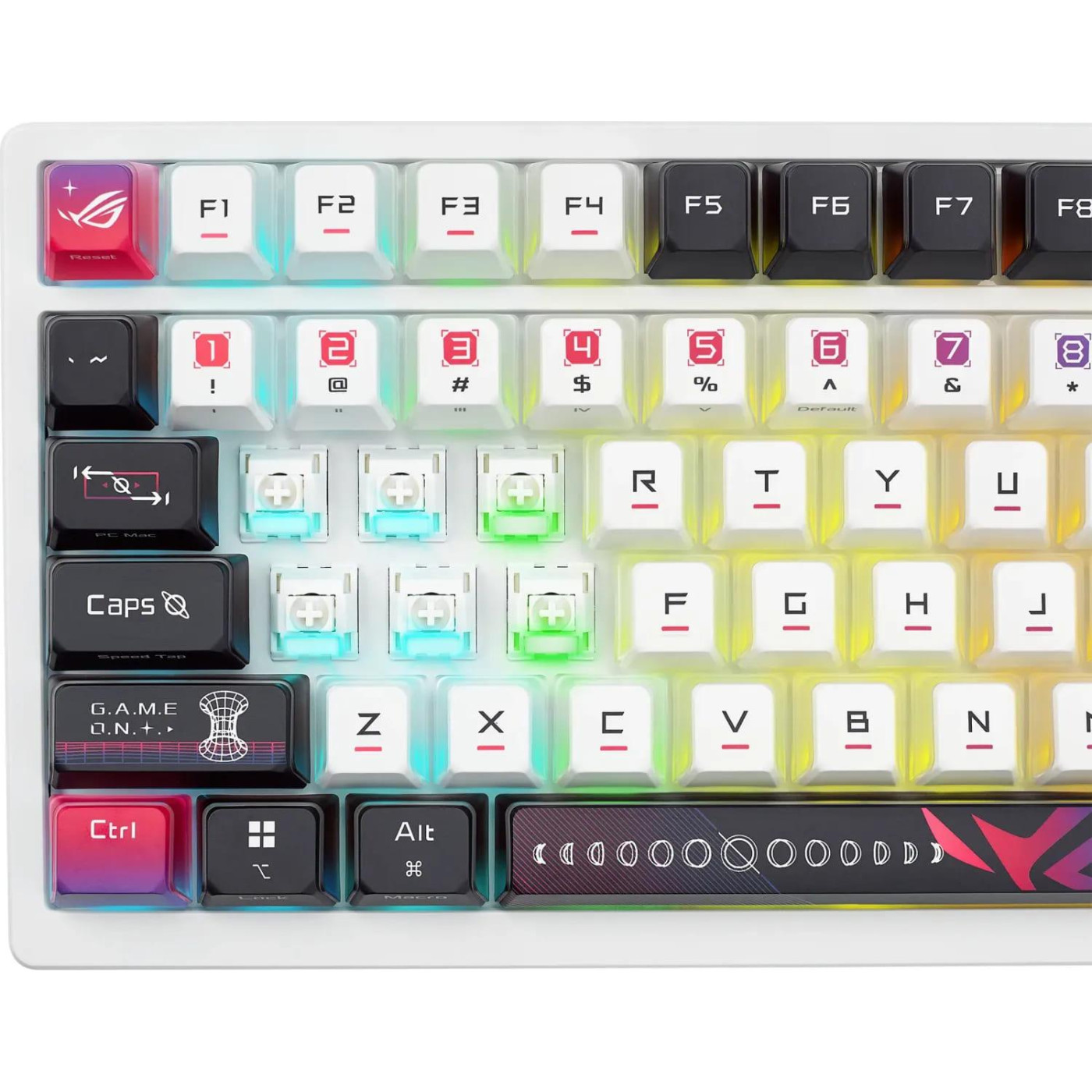 Клавіатура ASUS ROG Azoth X 75% Exploded NX Snow V2 EN PBT Black (90MP044F-BKUA30)