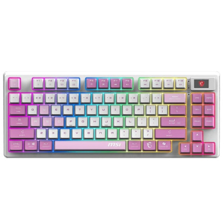 Клавіатура MSI FORGE GK600 TKL W VIOLET 83key USB-A/Wireless EN/UKR/RU RGB Violet (S11-43UAQ01-HH9)