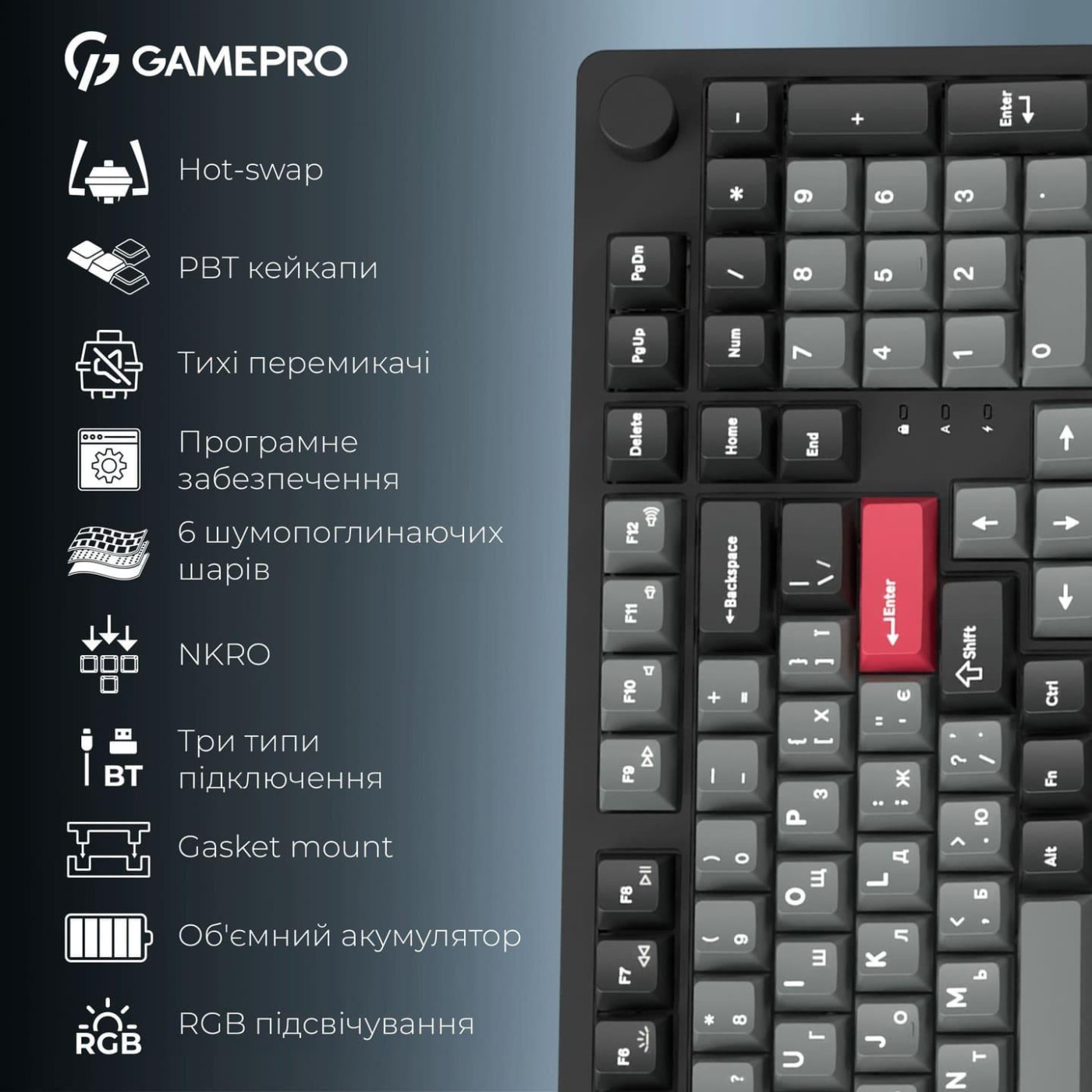 Клавиатура GamePro Asgard Drakkar (MK305BK)