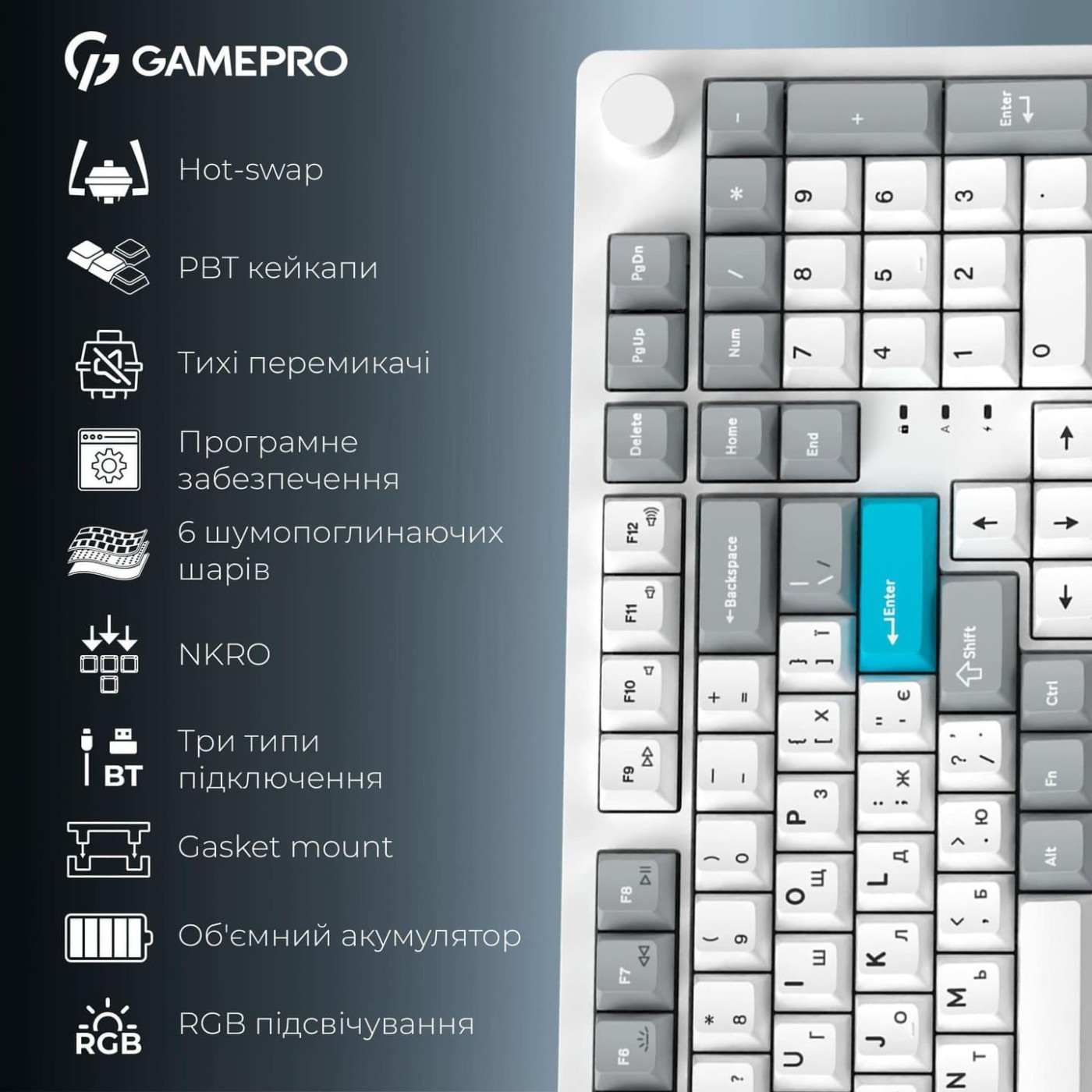 Клавиатура GamePro Asgard Drakkar (MK305WH)