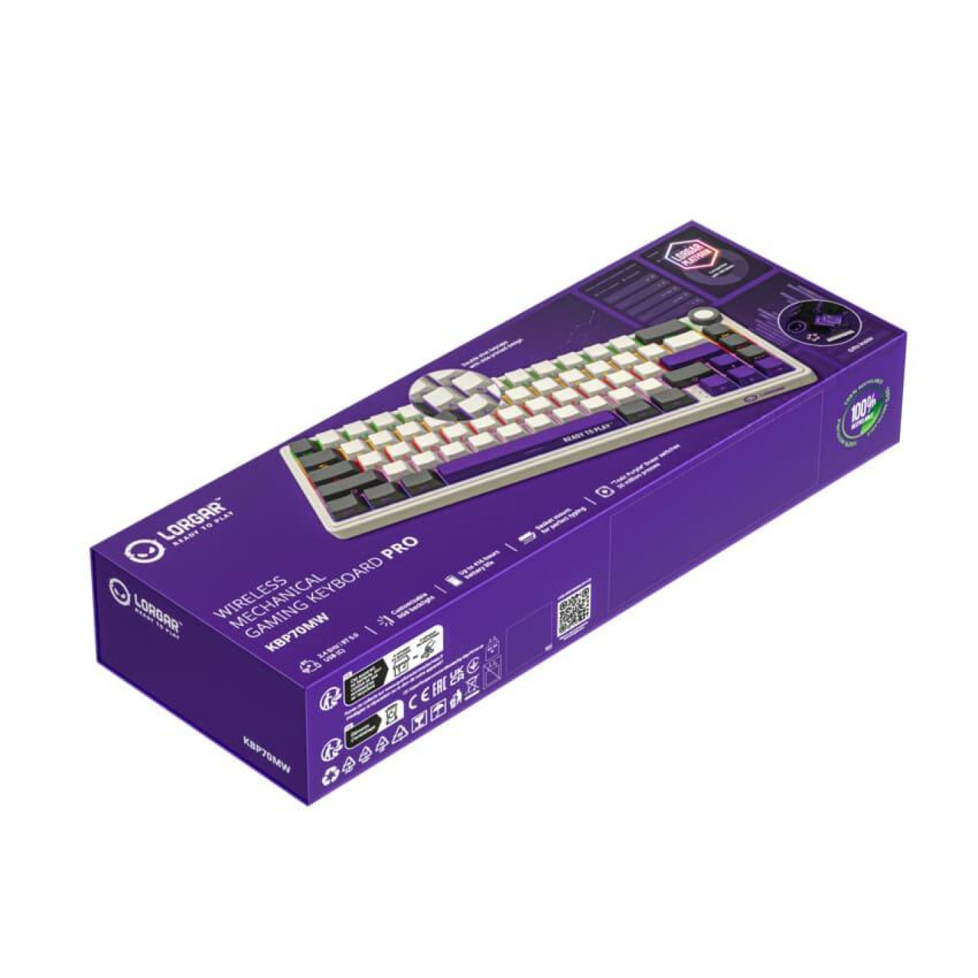 Клавіатура Lorgar KBP70MW Pro Wireless 65% Compact Beige EN/UA (LRG-KBP70MW-RT-US)