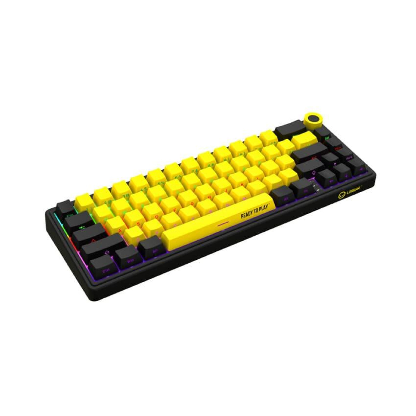 Клавиатура Lorgar KBP70MW Pro Wireless 65% Compact Black Yellow EN/UA (LRG-KBP70MW-YL-US)