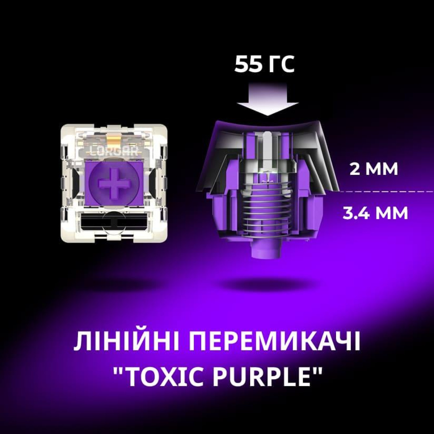 Клавиатура Lorgar KBP70MW Pro Wireless 65% Compact Black White EN/UA (LRG-KBP70MW-WH-US)