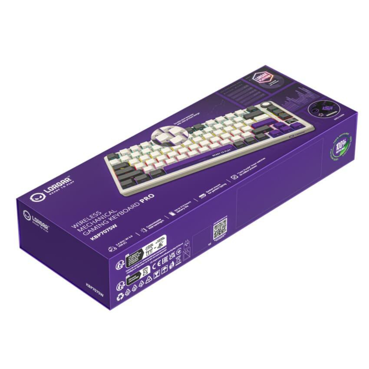 Клавиатура Lorgar KBP7075W Wireless Pro 75% Exploded Beige EN/UA (LRG-KBP7075W-RT-US)