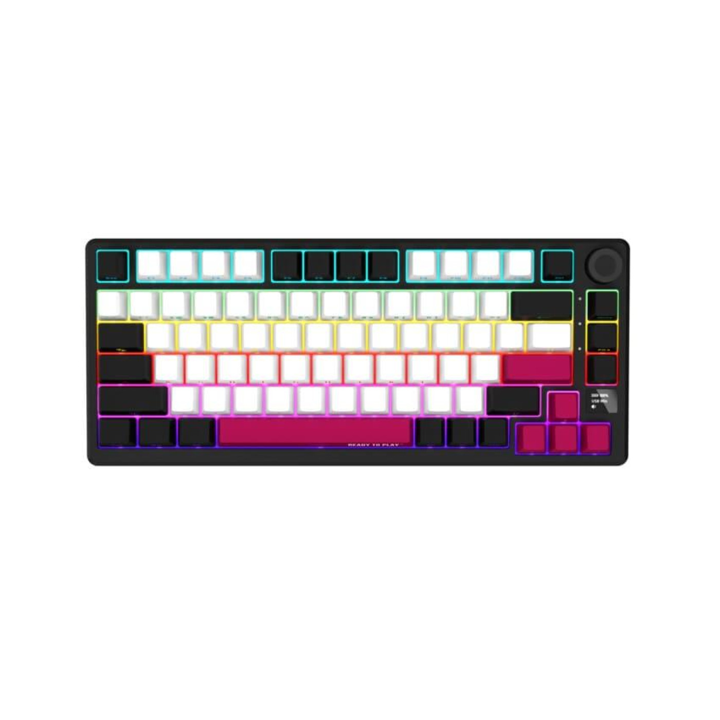 Клавиатура Lorgar KBP7075W Wireless Pro 75% Exploded Black Red EN/UA (LRG-KBP7075W-BK-US)