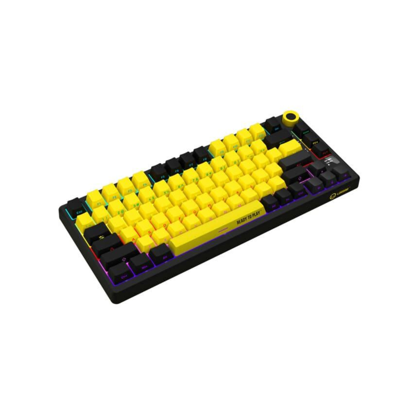 Клавиатура Lorgar KBP7075W Wireless Pro 75% Exploded Black Yellow EN/UA (LRG-KBP7075W-YL-US)