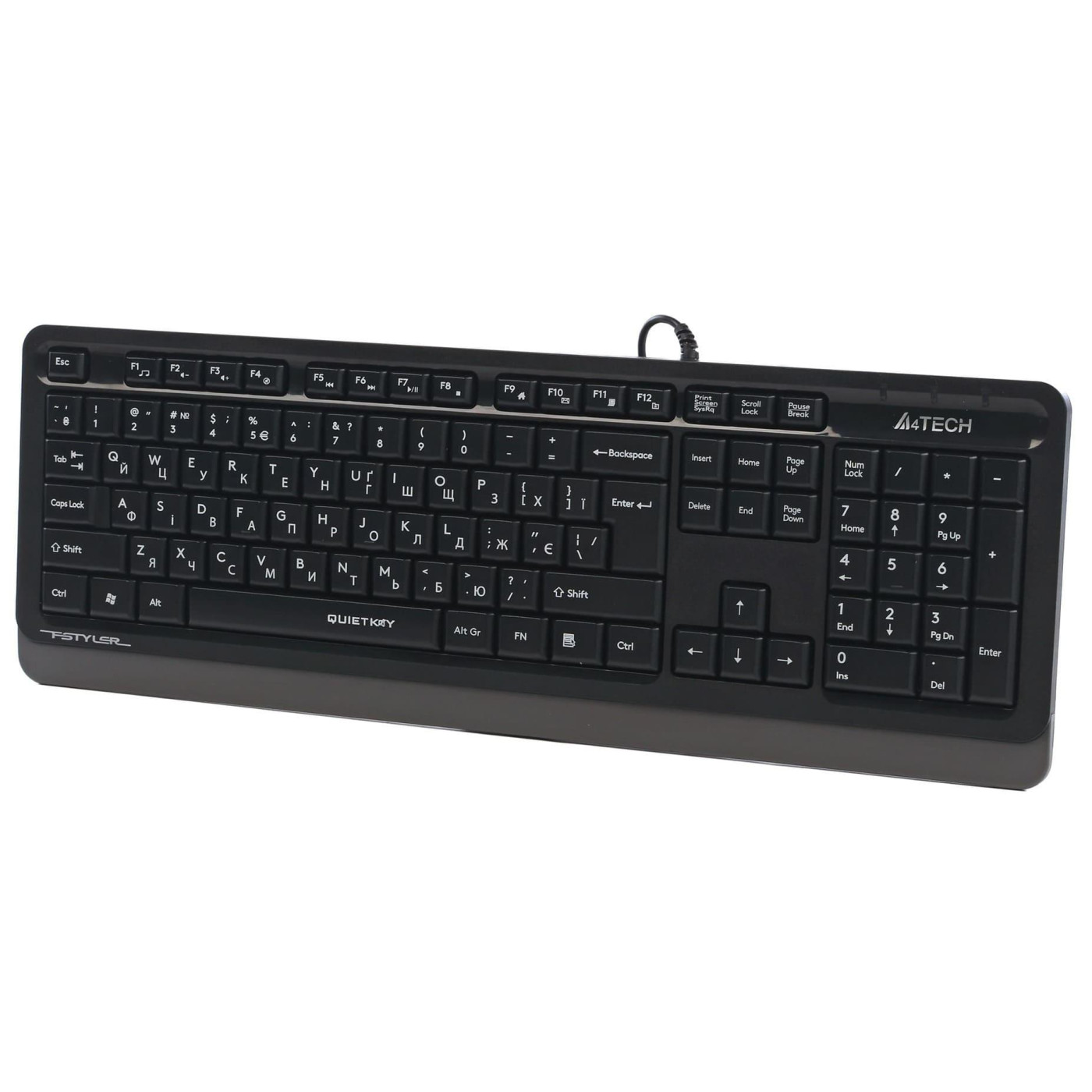 Клавіатура A4Tech Fstyler FK10Q USB Dark Grey (FK10Q (Grey))