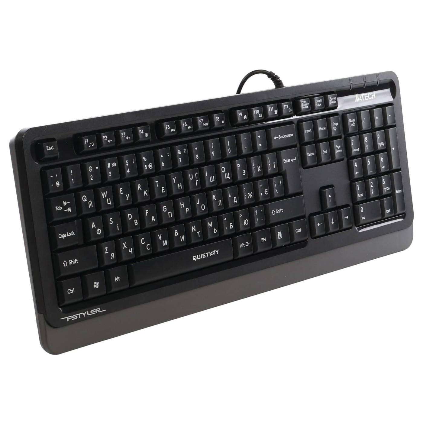 Клавіатура A4Tech Fstyler FK10Q USB Dark Grey (FK10Q (Grey))