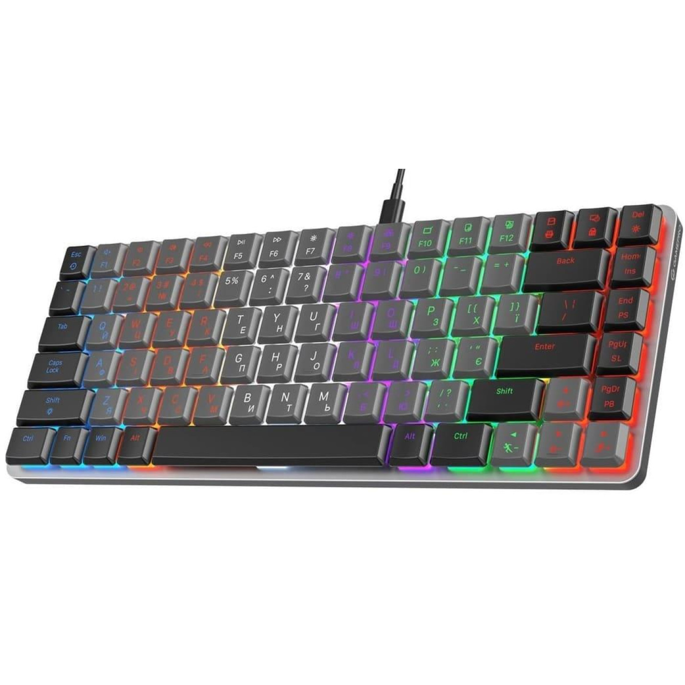 Клавиатура GamePro MK140R Red Switch Low Profile Dark Gray (MK140R)