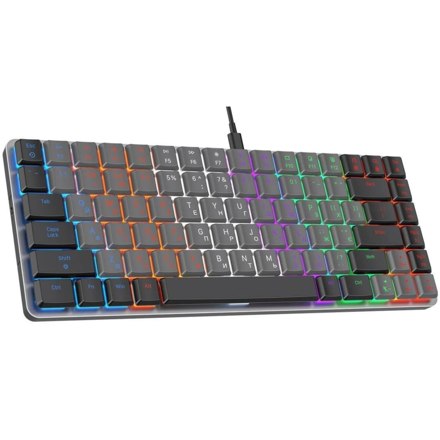 Клавиатура GamePro MK140R Red Switch Low Profile Dark Gray (MK140R)